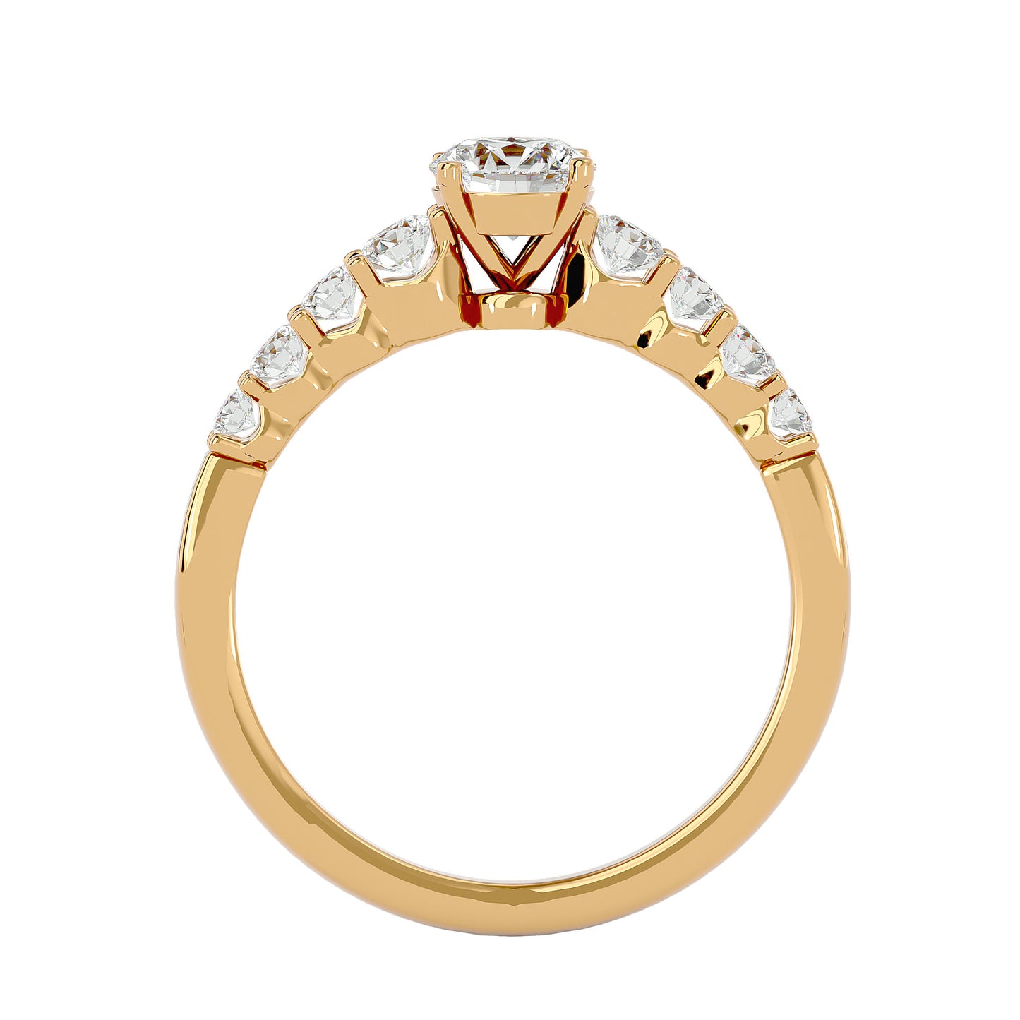 Lanthe tapered diamond engagement ring