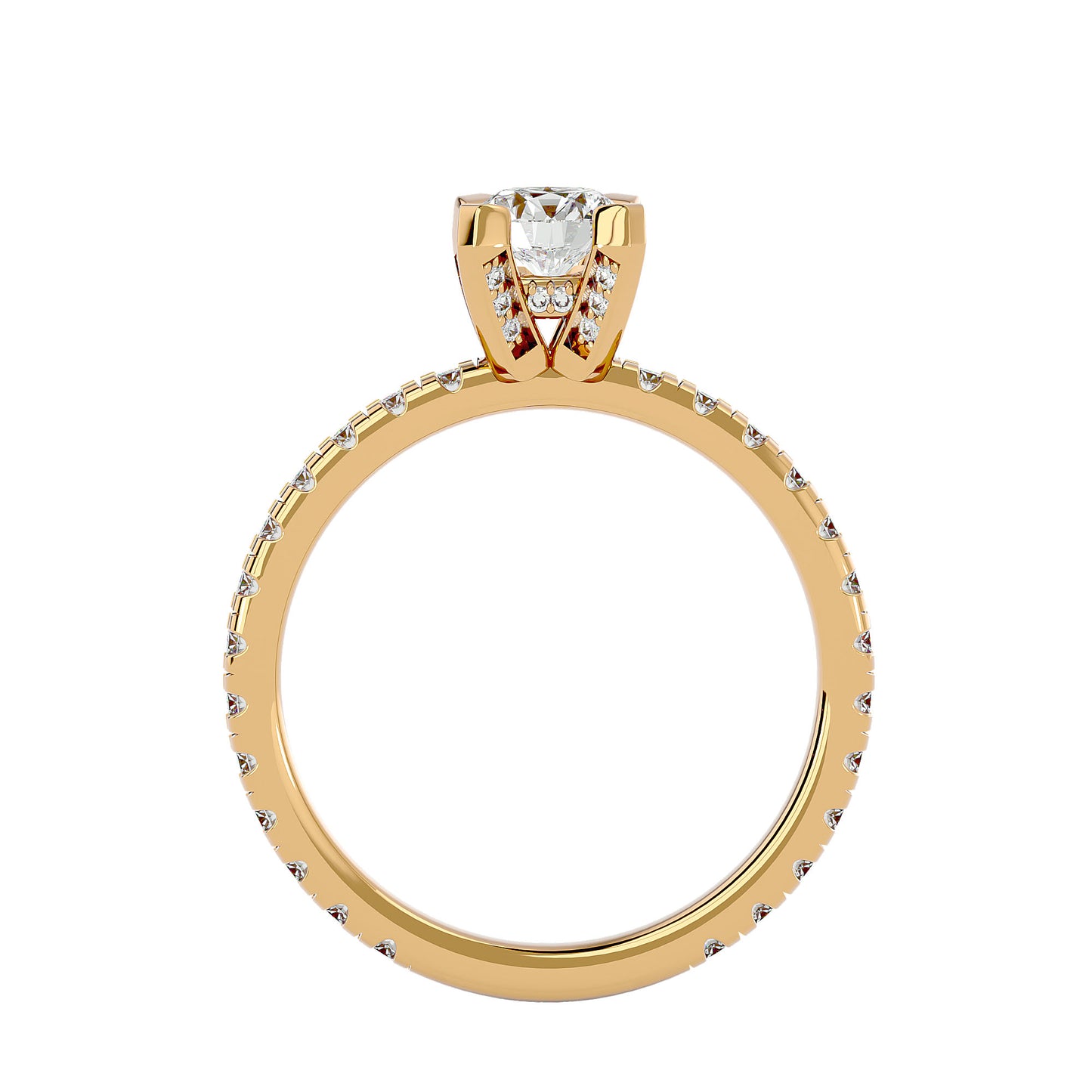 Dahlia diamond engagement ring