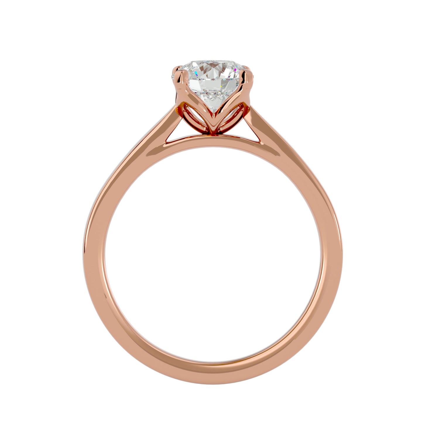 Poppy solitaire diamond engagement ring