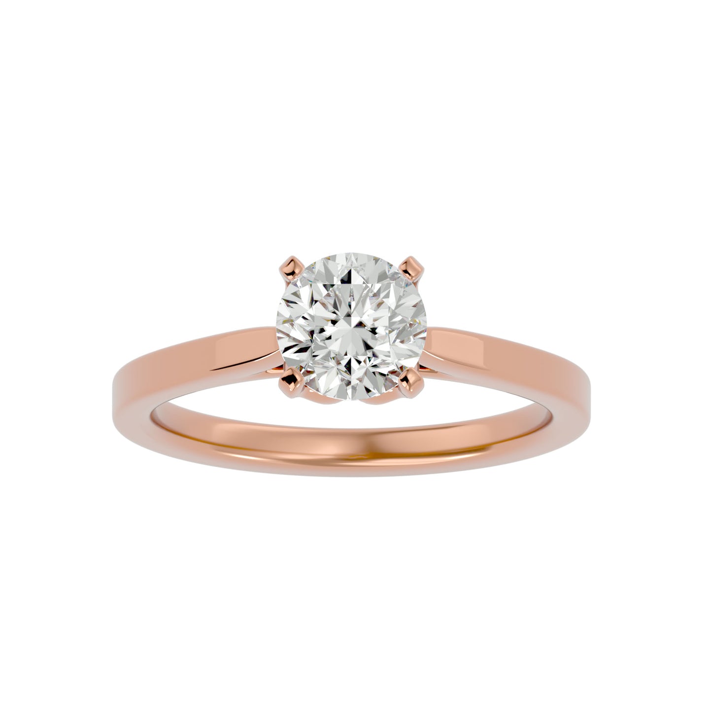 Poppy solitaire diamond engagement ring