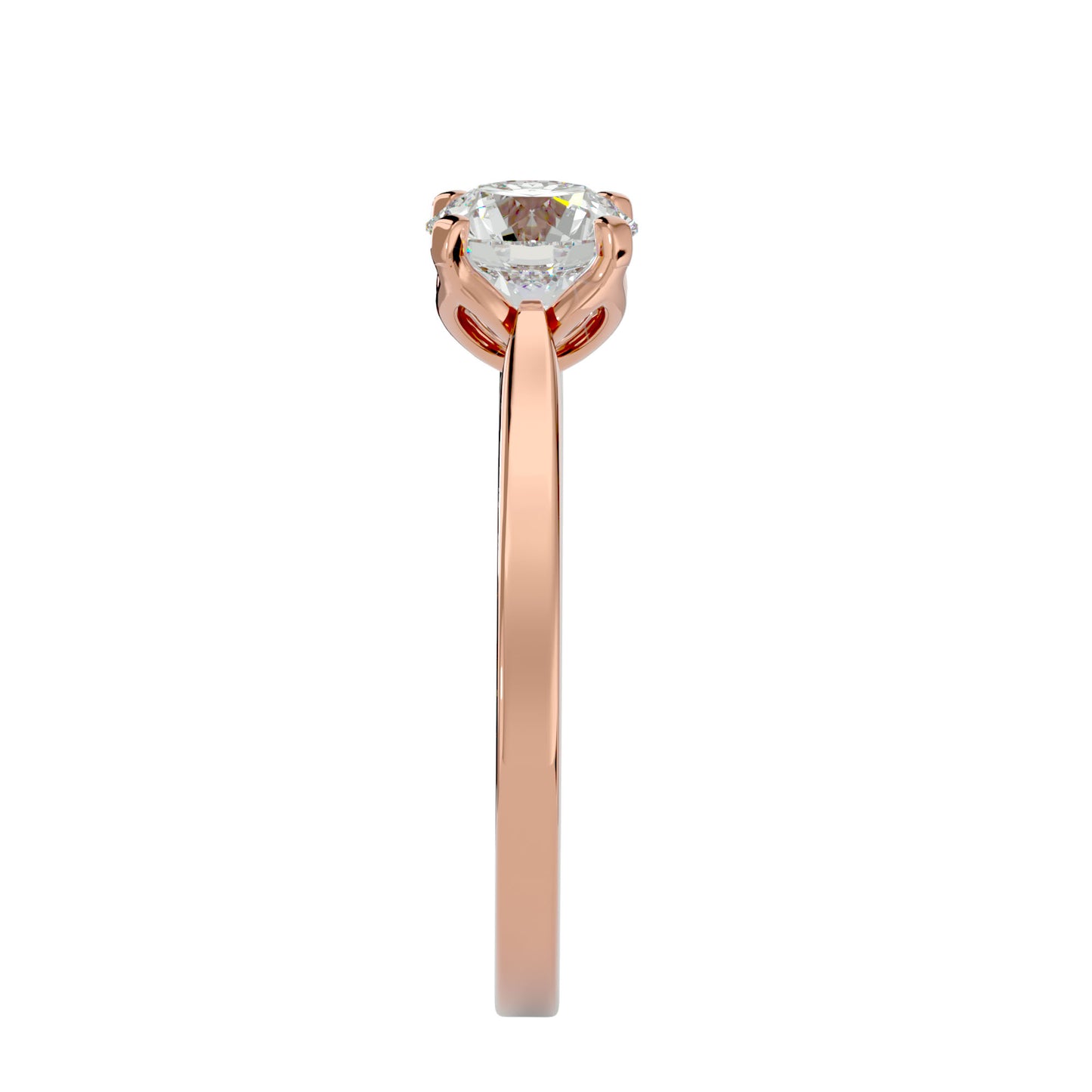 Poppy solitaire diamond engagement ring