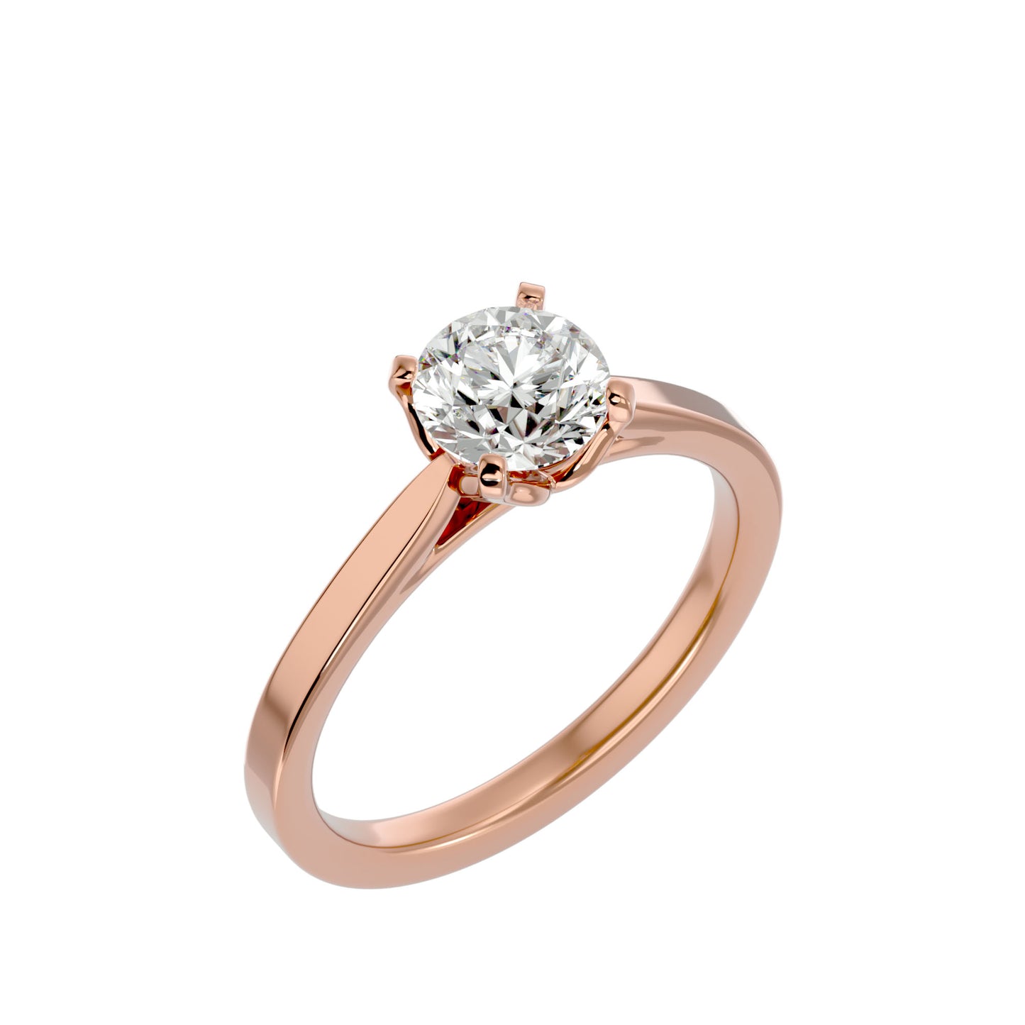 Poppy solitaire diamond engagement ring