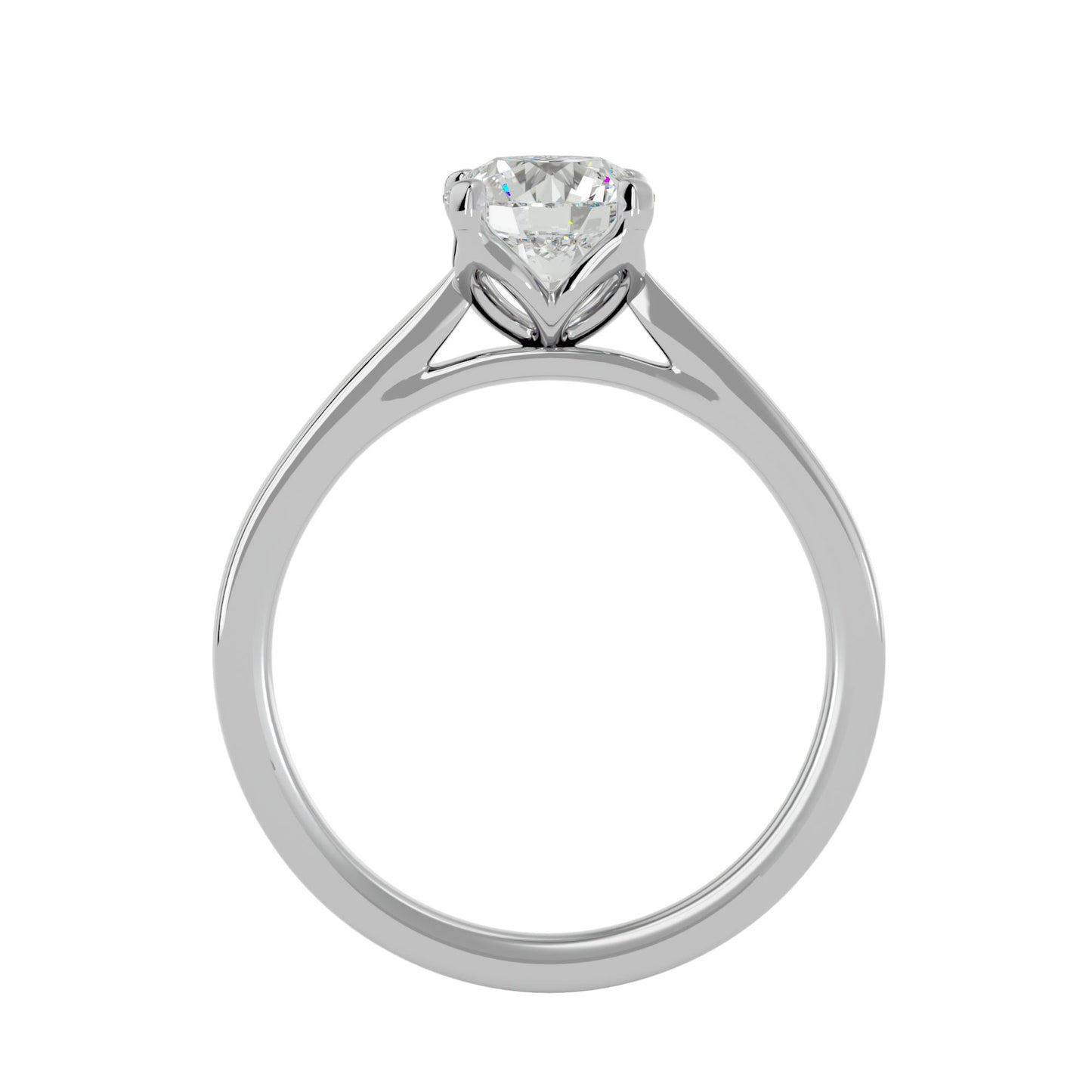 Poppy solitaire diamond engagement ring
