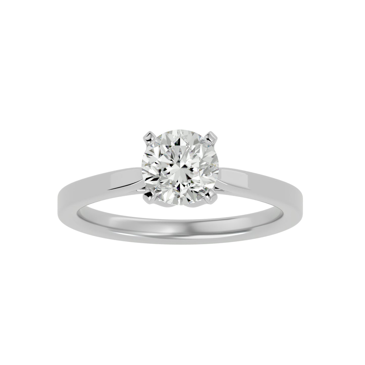 Poppy solitaire diamond engagement ring