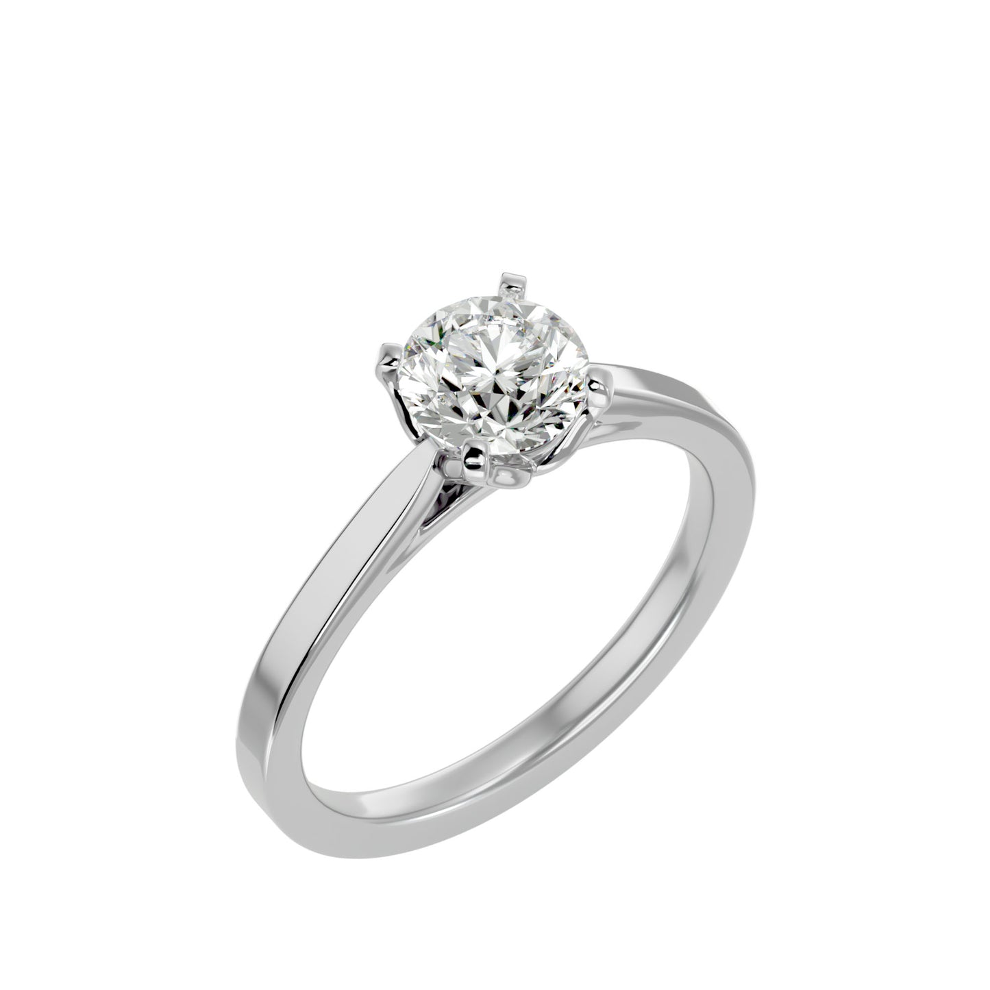 Poppy solitaire diamond engagement ring