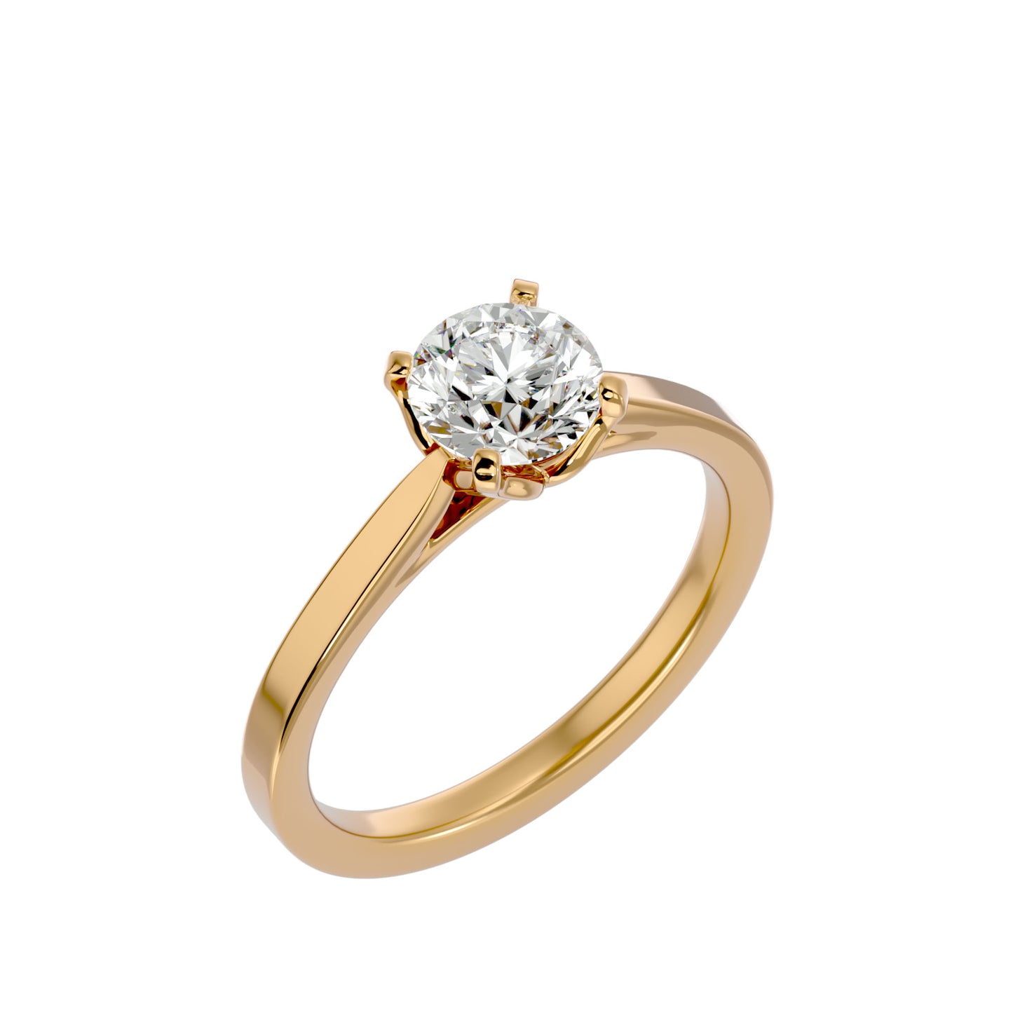 Poppy solitaire diamond engagement ring