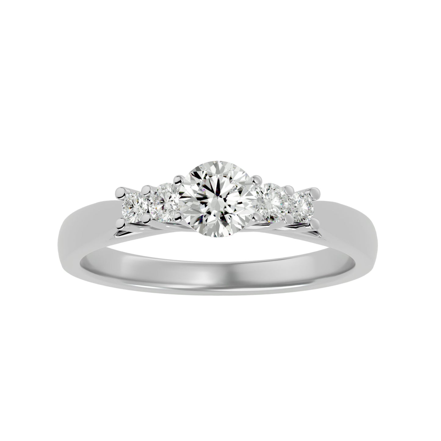 Peony diamond engagement ring