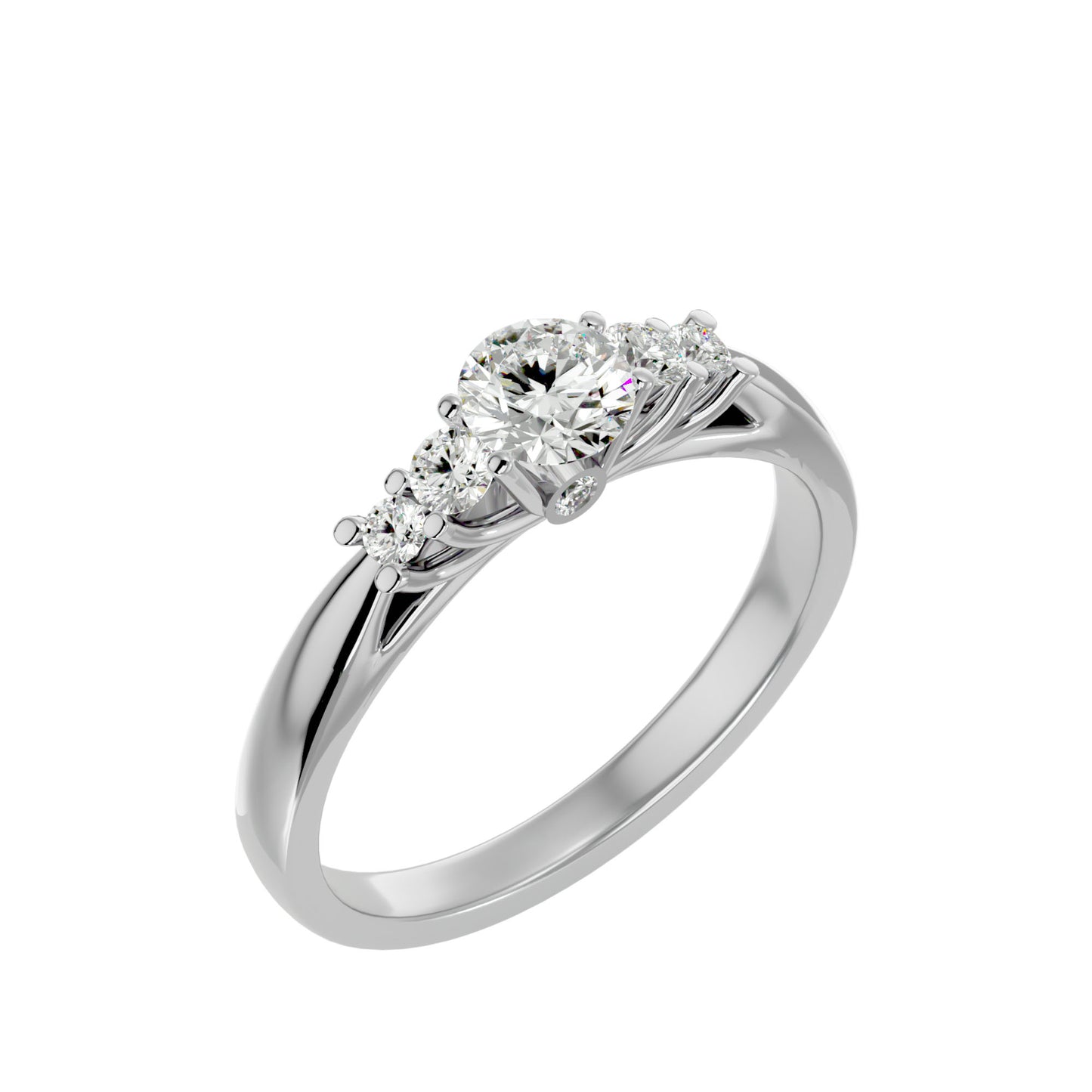 Peony diamond engagement ring