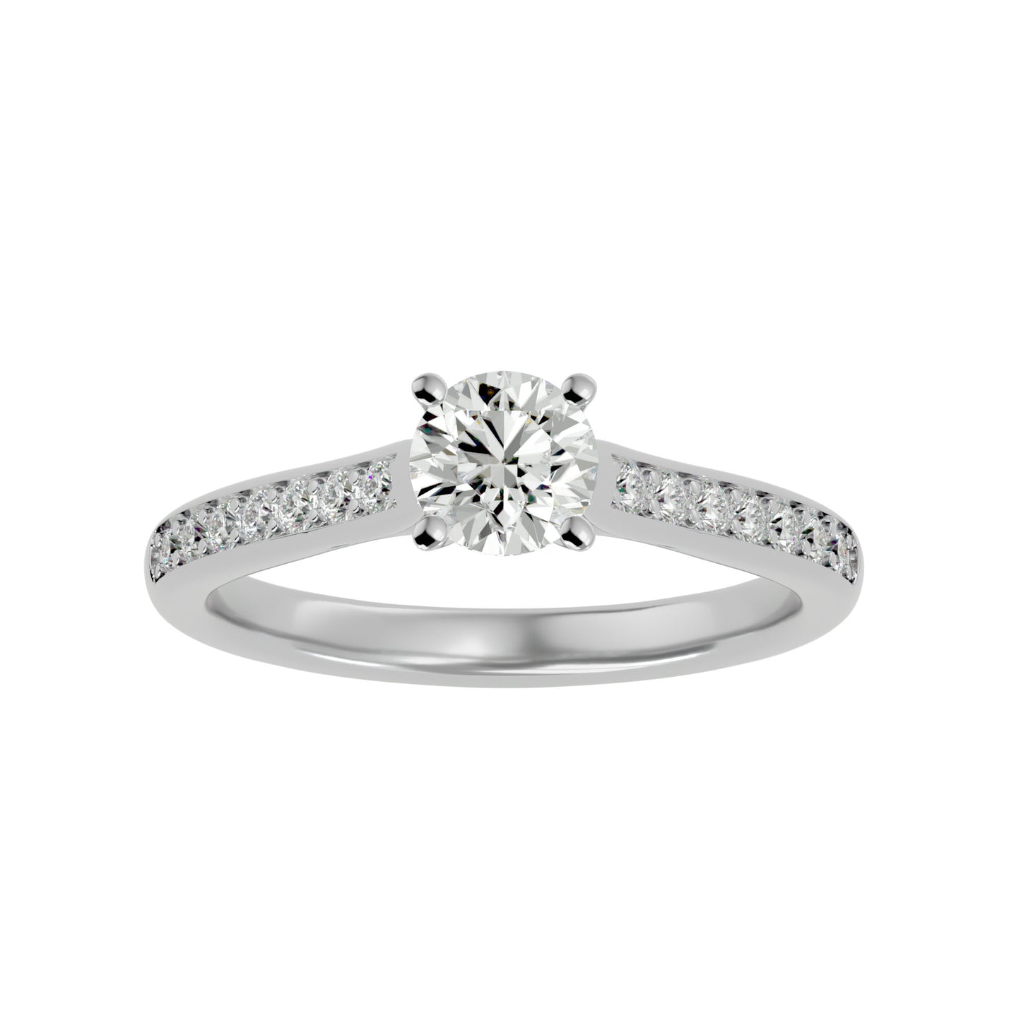 Freesia diamond engagement ring