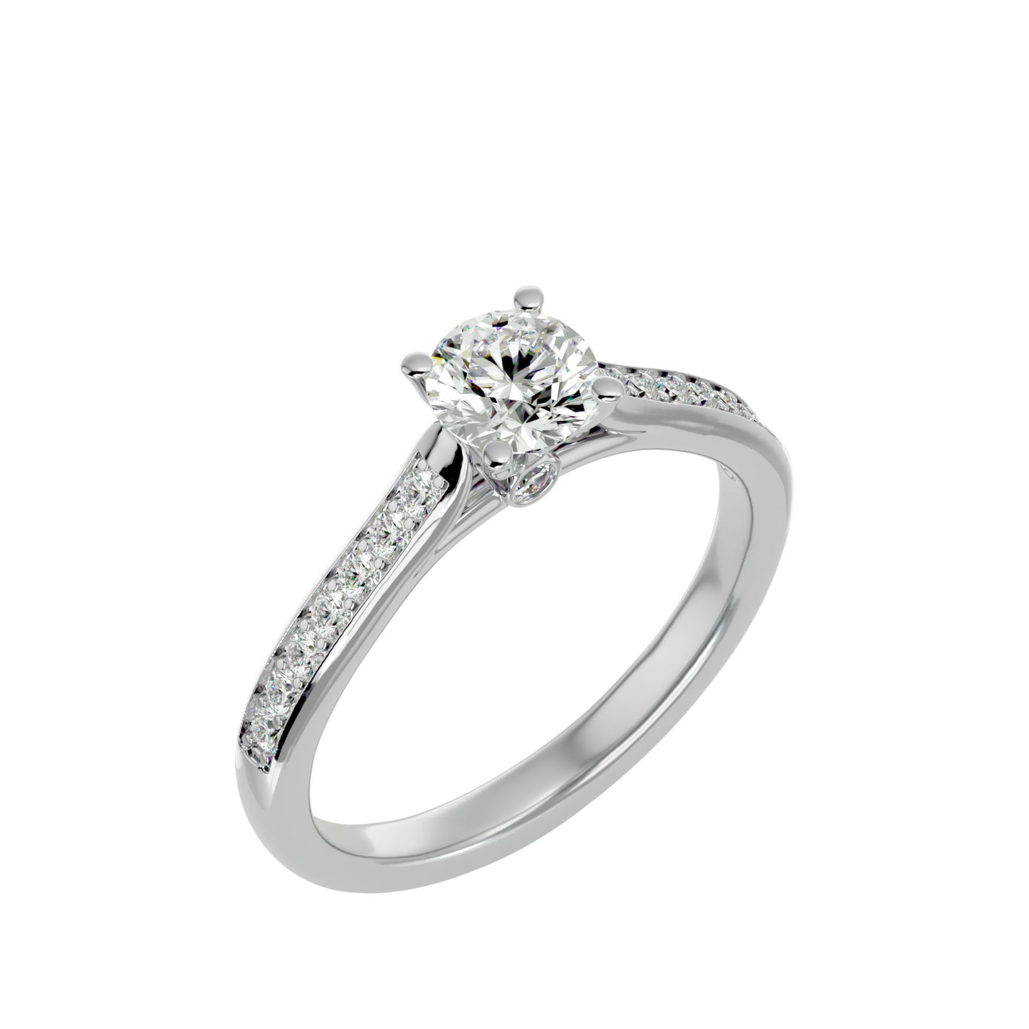 Freesia diamond engagement ring