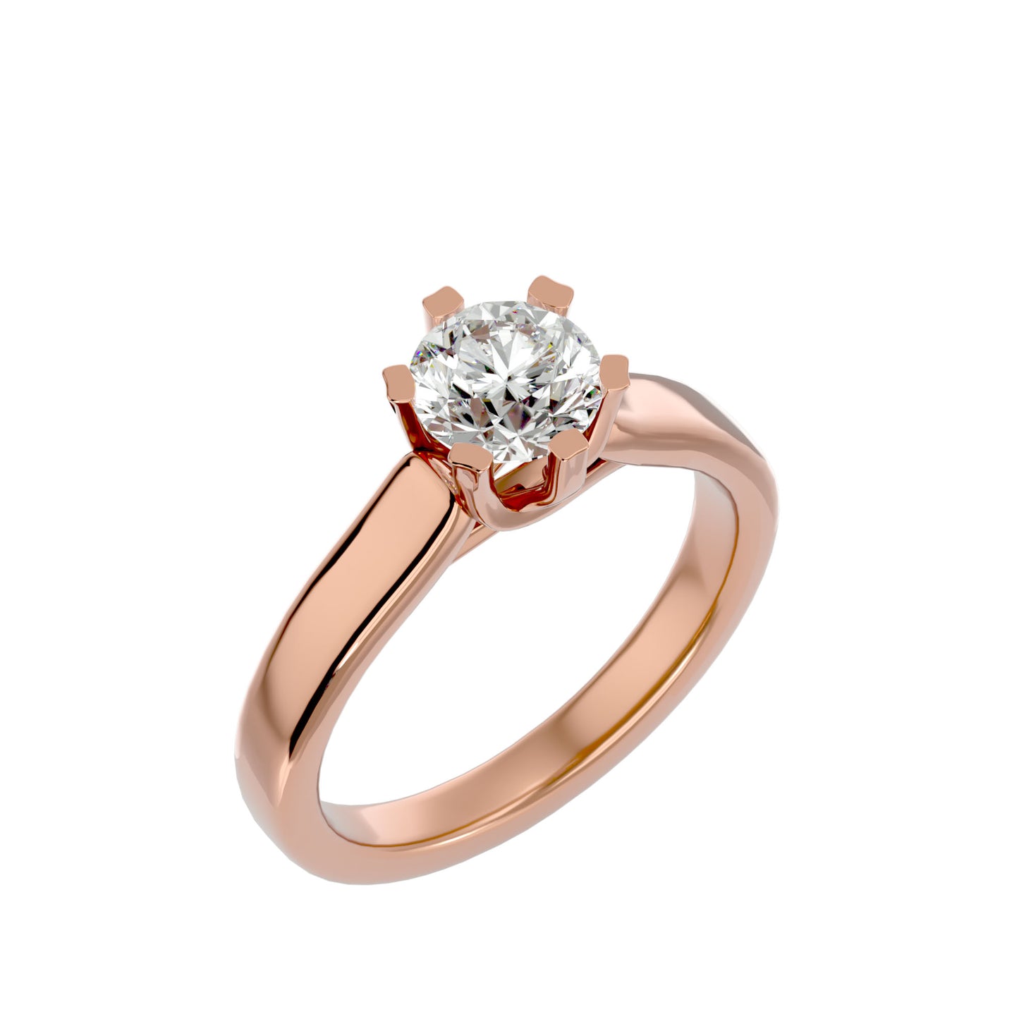 Beatrice six prong diamond engagement ring