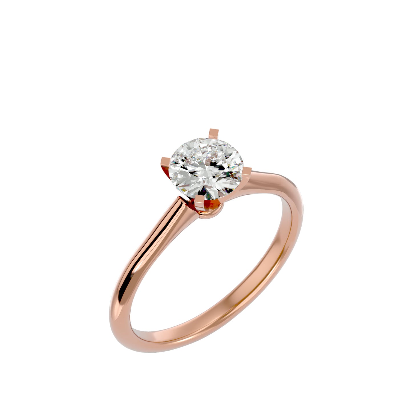 Mabel solitaire diamond engagement ring