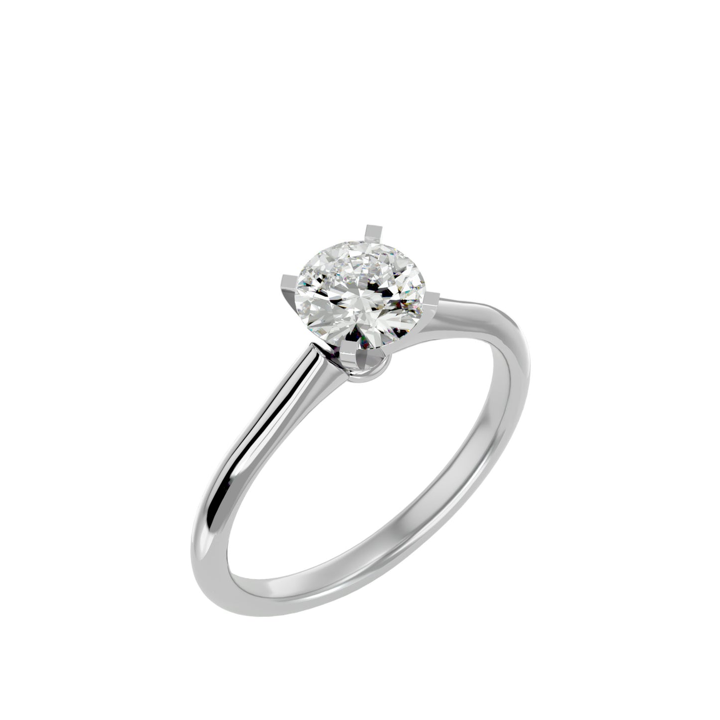 Mabel solitaire diamond engagement ring