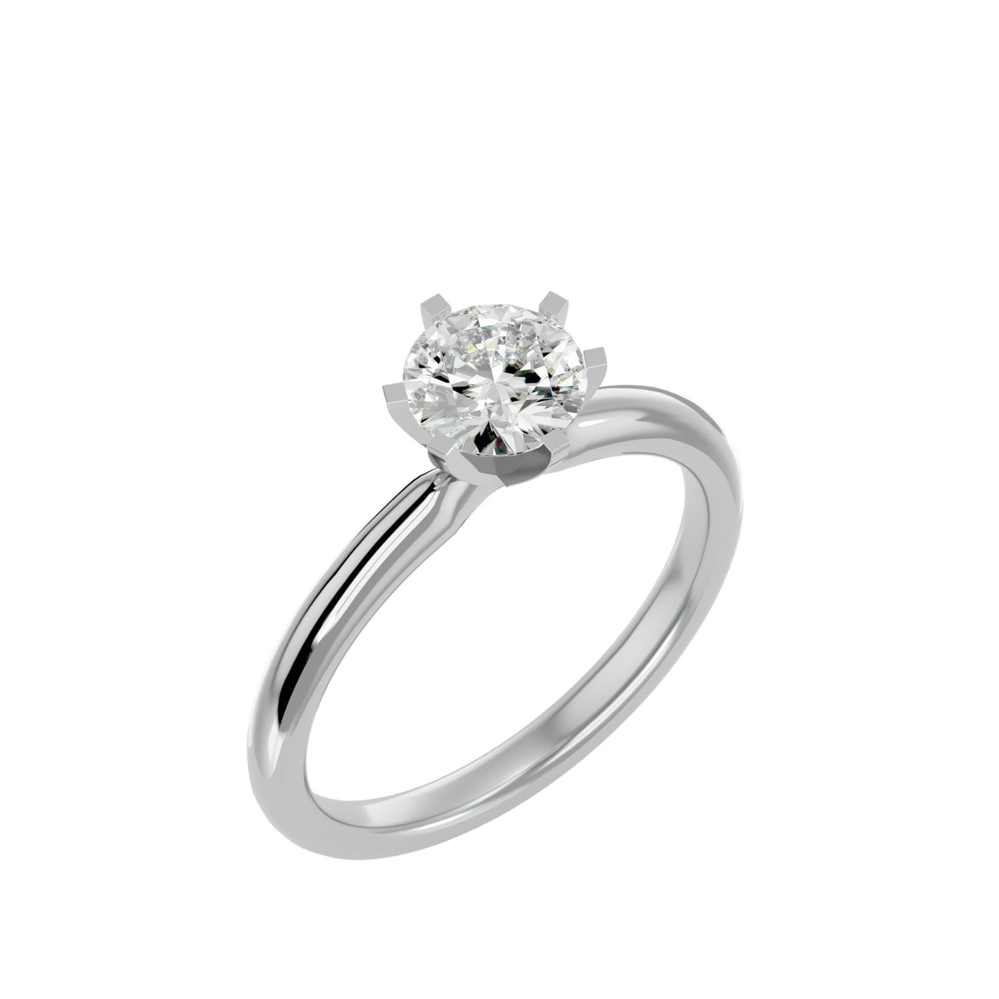 Florence six prong diamond engagement ring