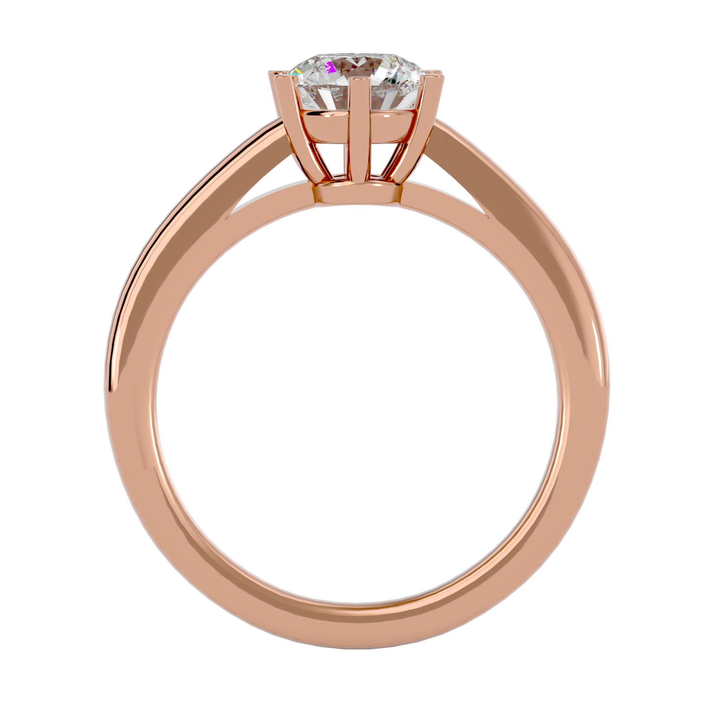 Shivani six prong diamond engagement ring