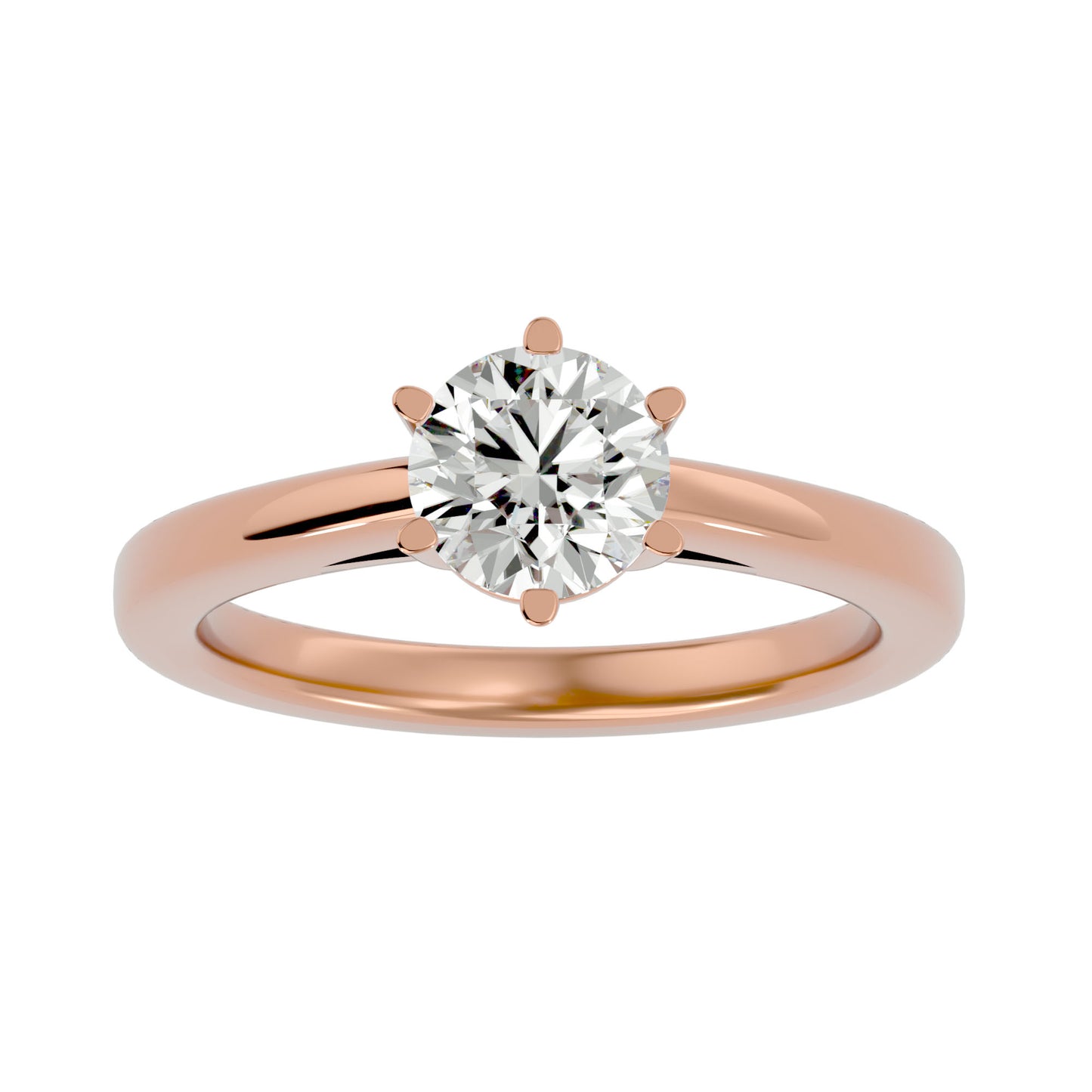 Shivani six prong diamond engagement ring