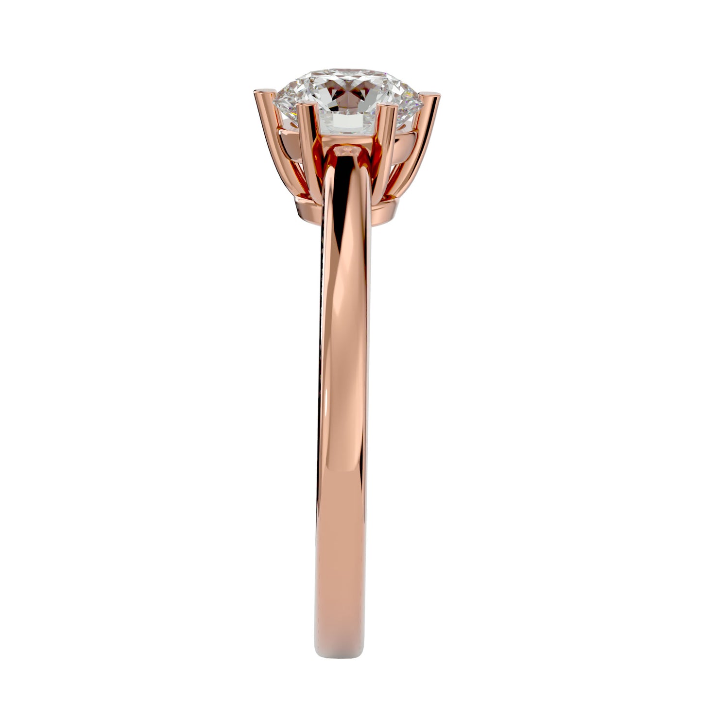 Shivani six prong diamond engagement ring