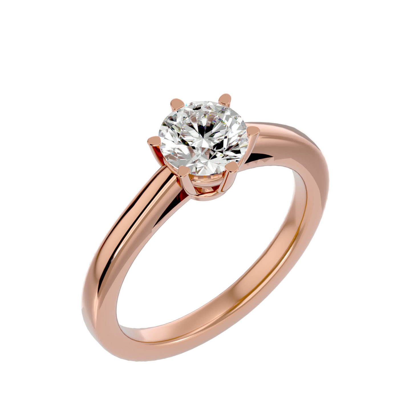 Shivani six prong diamond engagement ring
