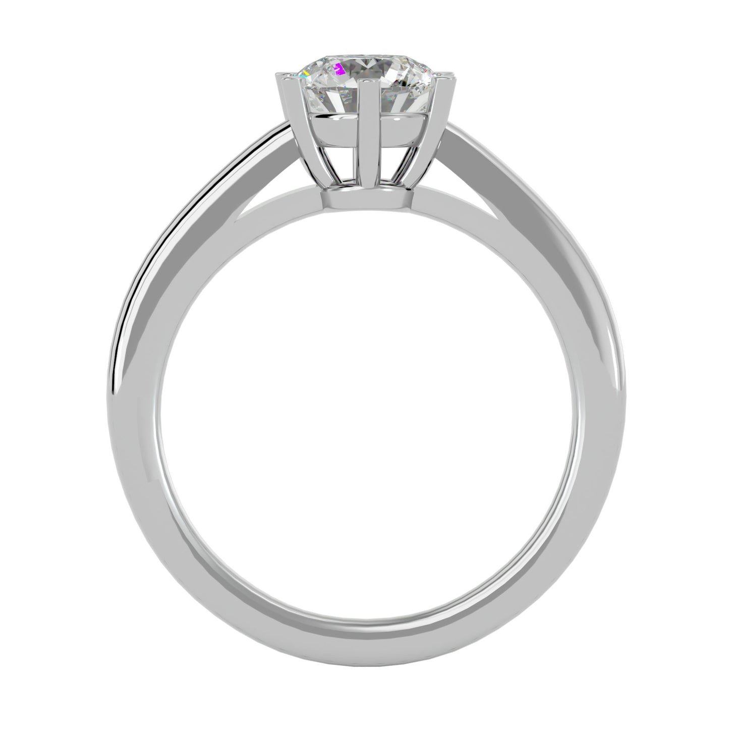 Shivani six prong diamond engagement ring