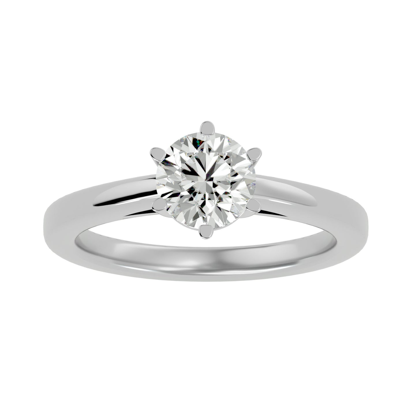 Shivani six prong diamond engagement ring