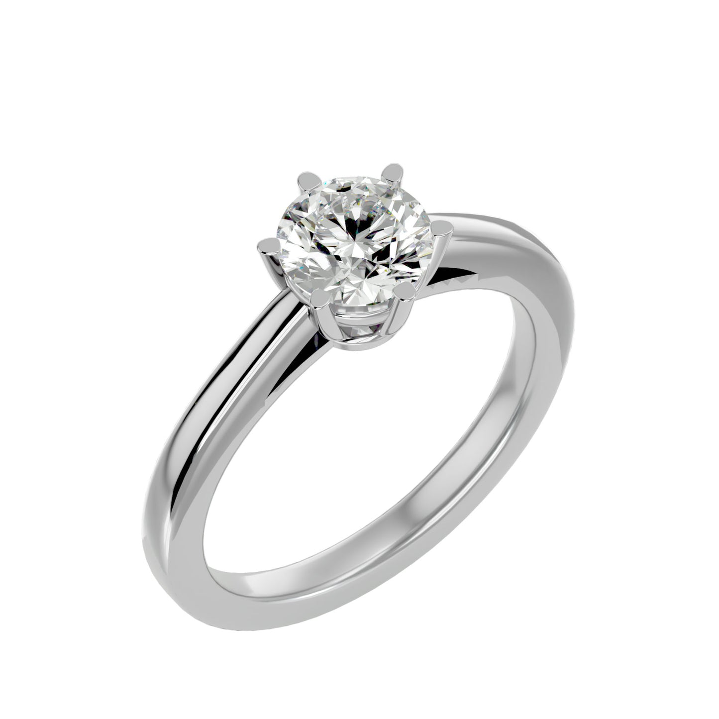 Shivani six prong diamond engagement ring