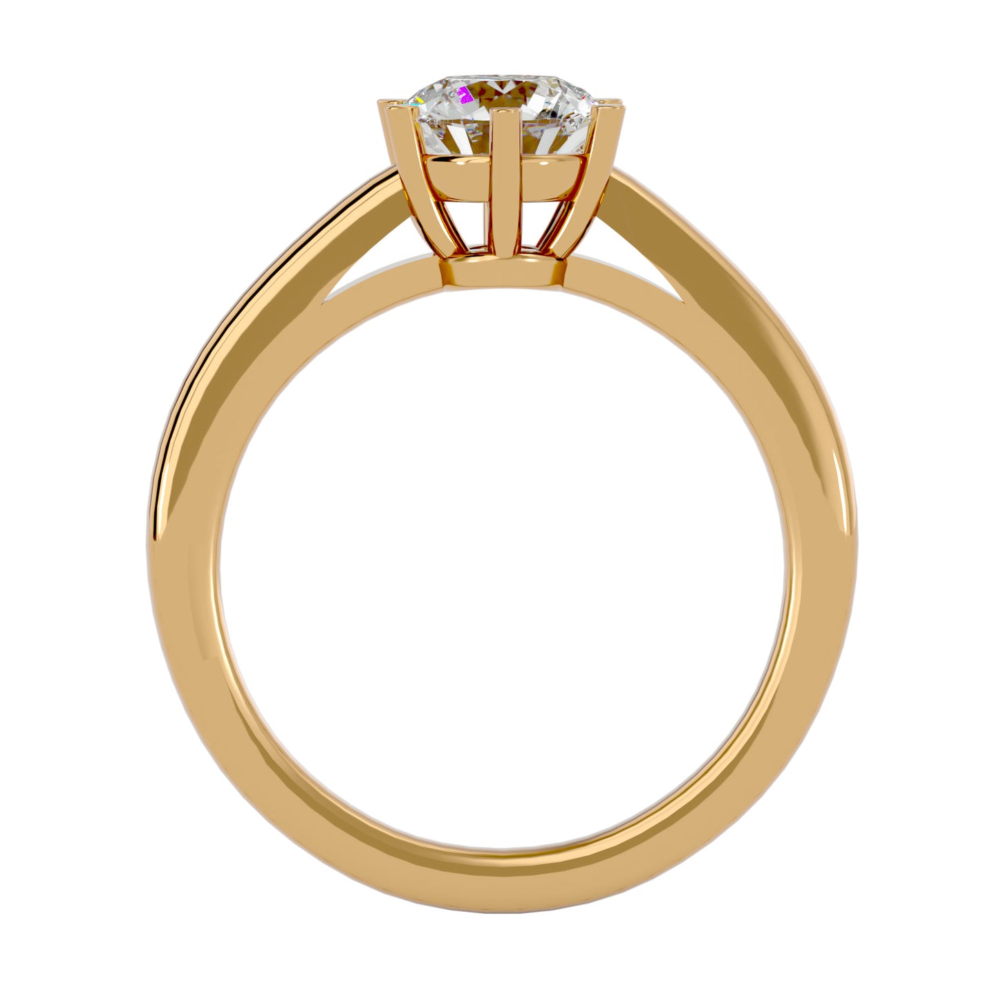 Shivani six prong diamond engagement ring