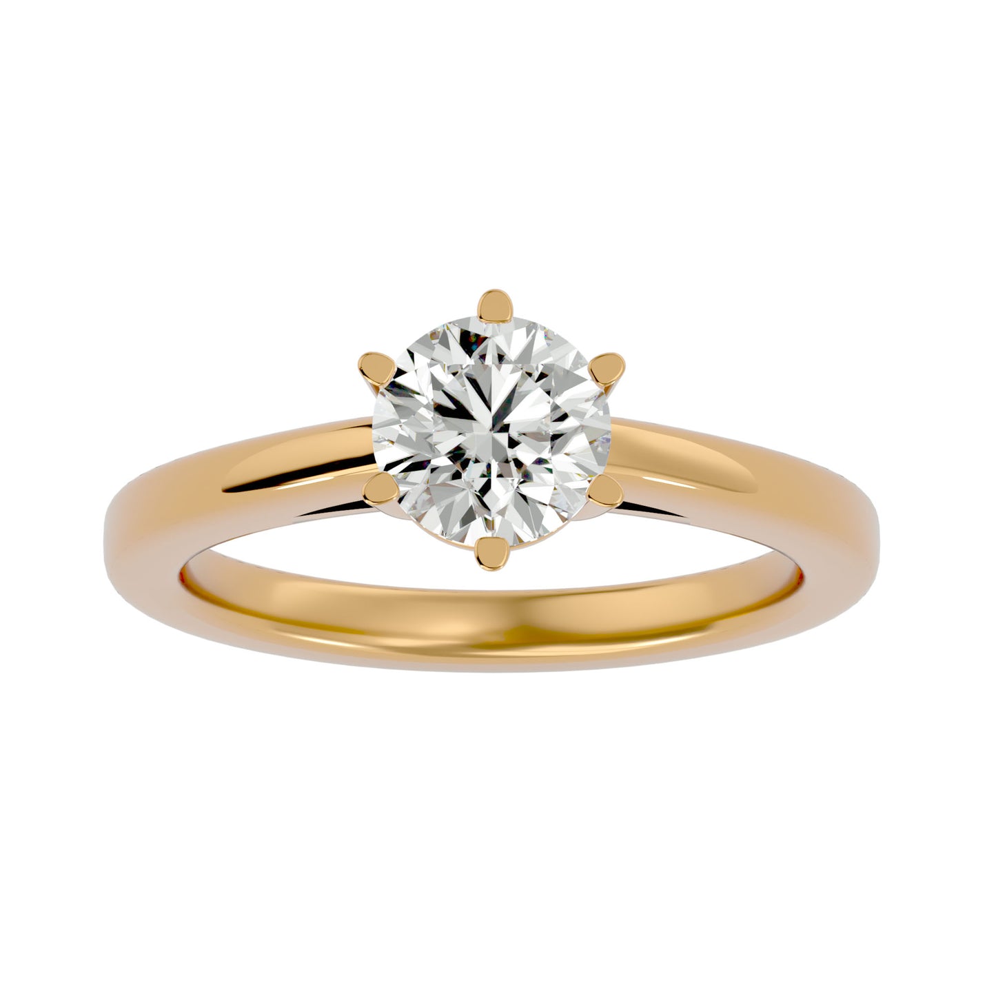 Shivani six prong diamond engagement ring