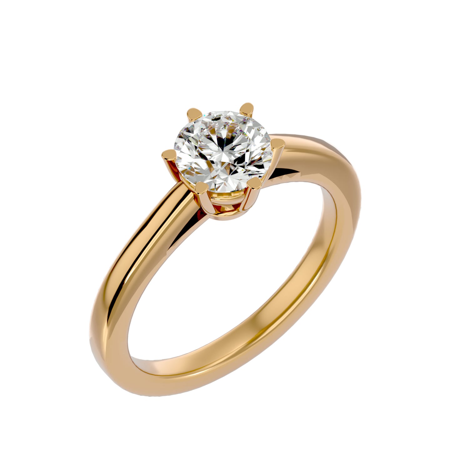 Shivani six prong diamond engagement ring