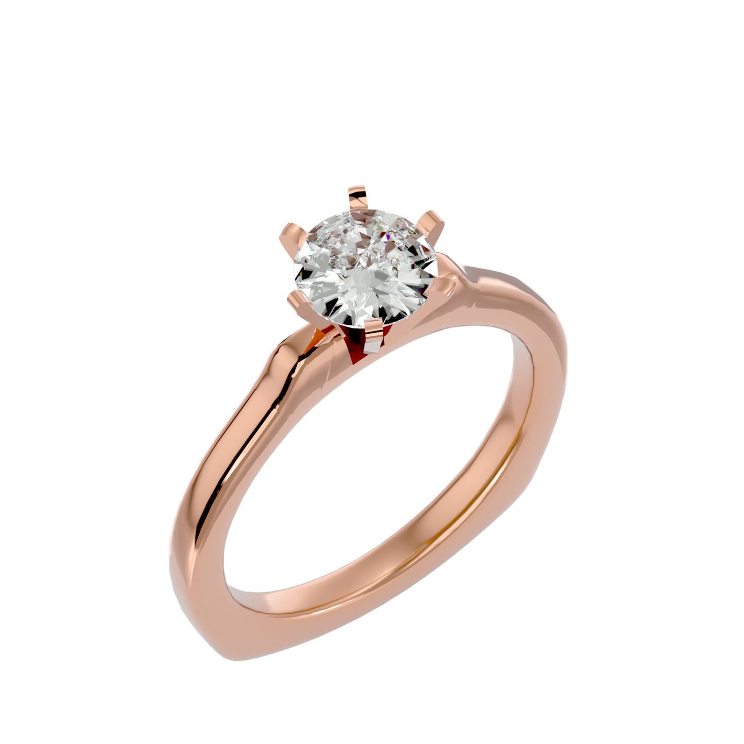 Heidi six prong diamond engagement ring