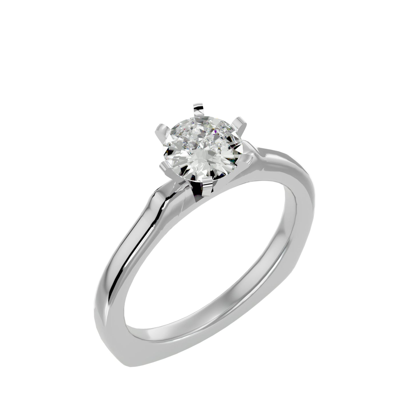 Heidi six prong diamond engagement ring