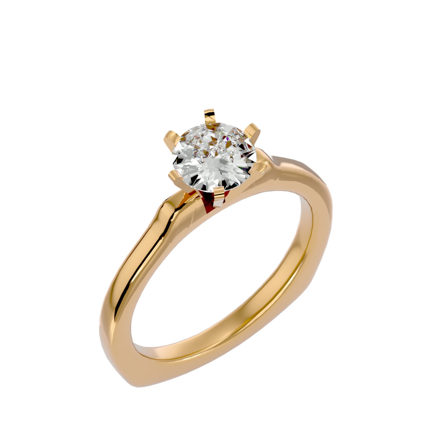 Heidi six prong diamond engagement ring
