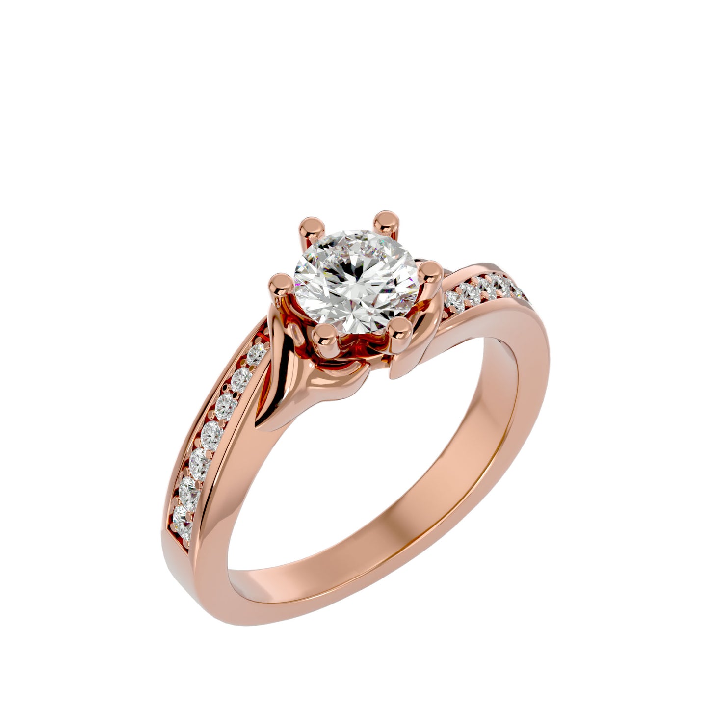 Aarini six prong diamond engagement ring
