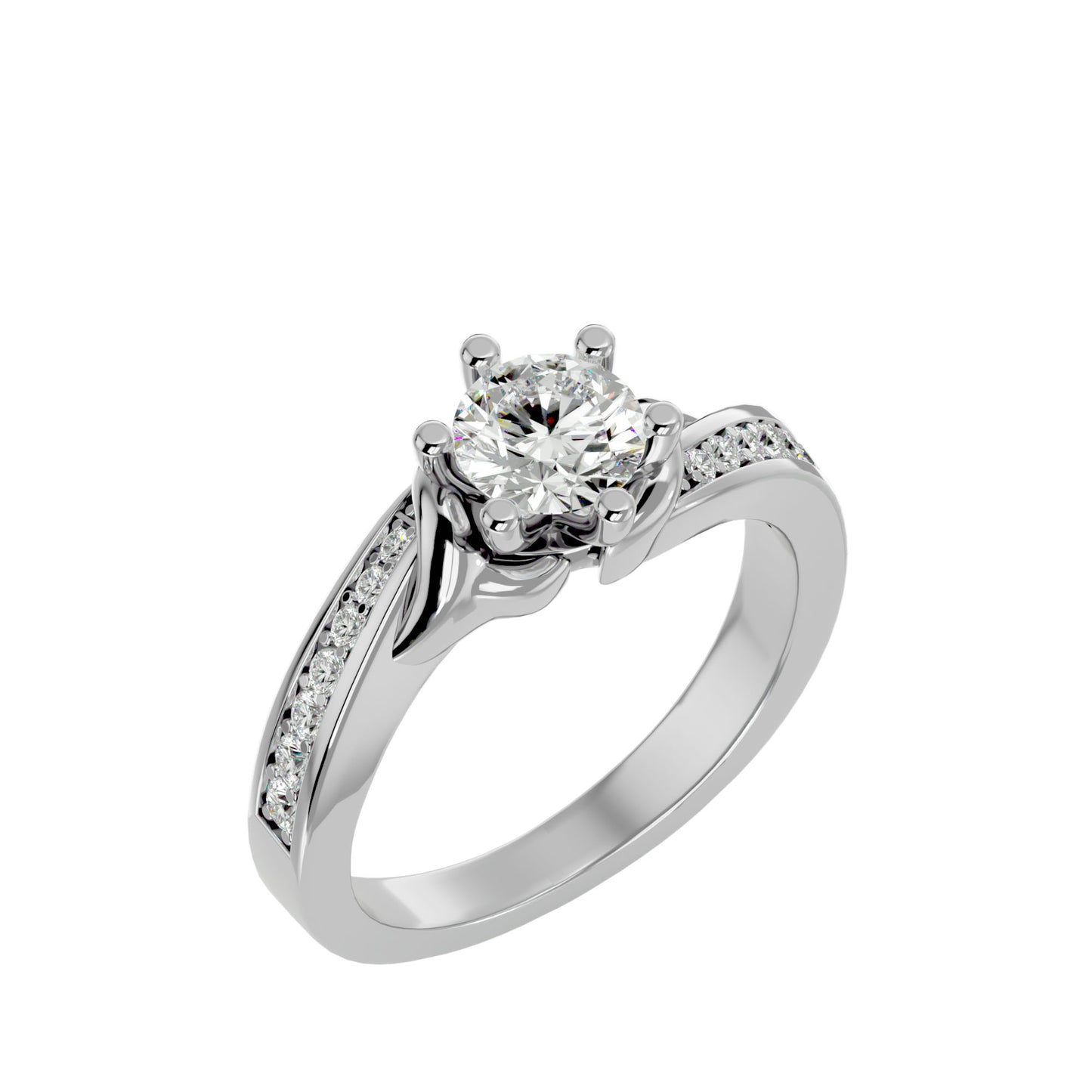 Aarini six prong diamond engagement ring