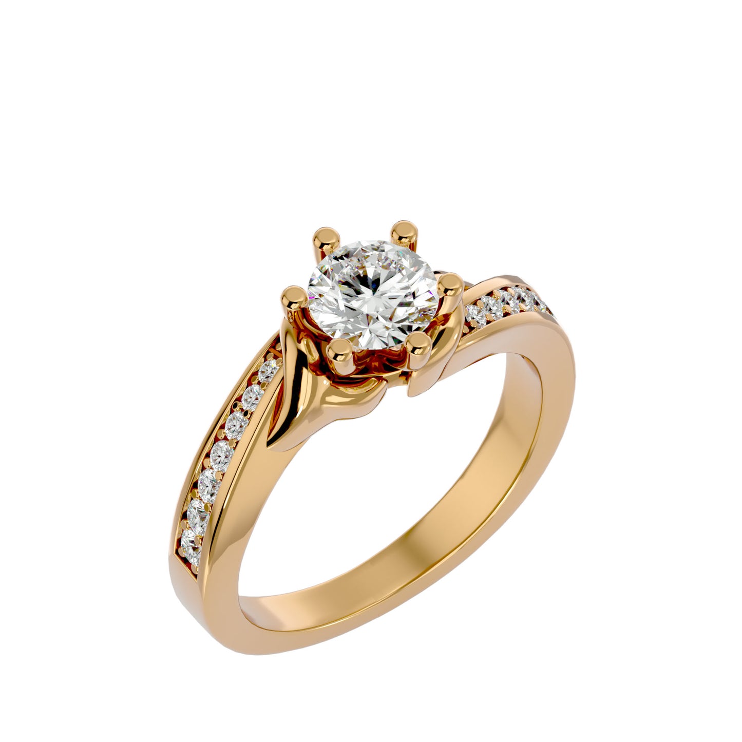 Aarini six prong diamond engagement ring