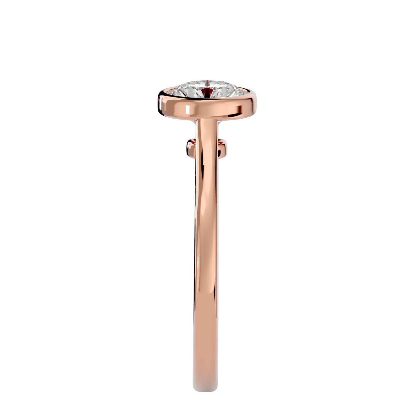 Samira bezel diamond engagement ring