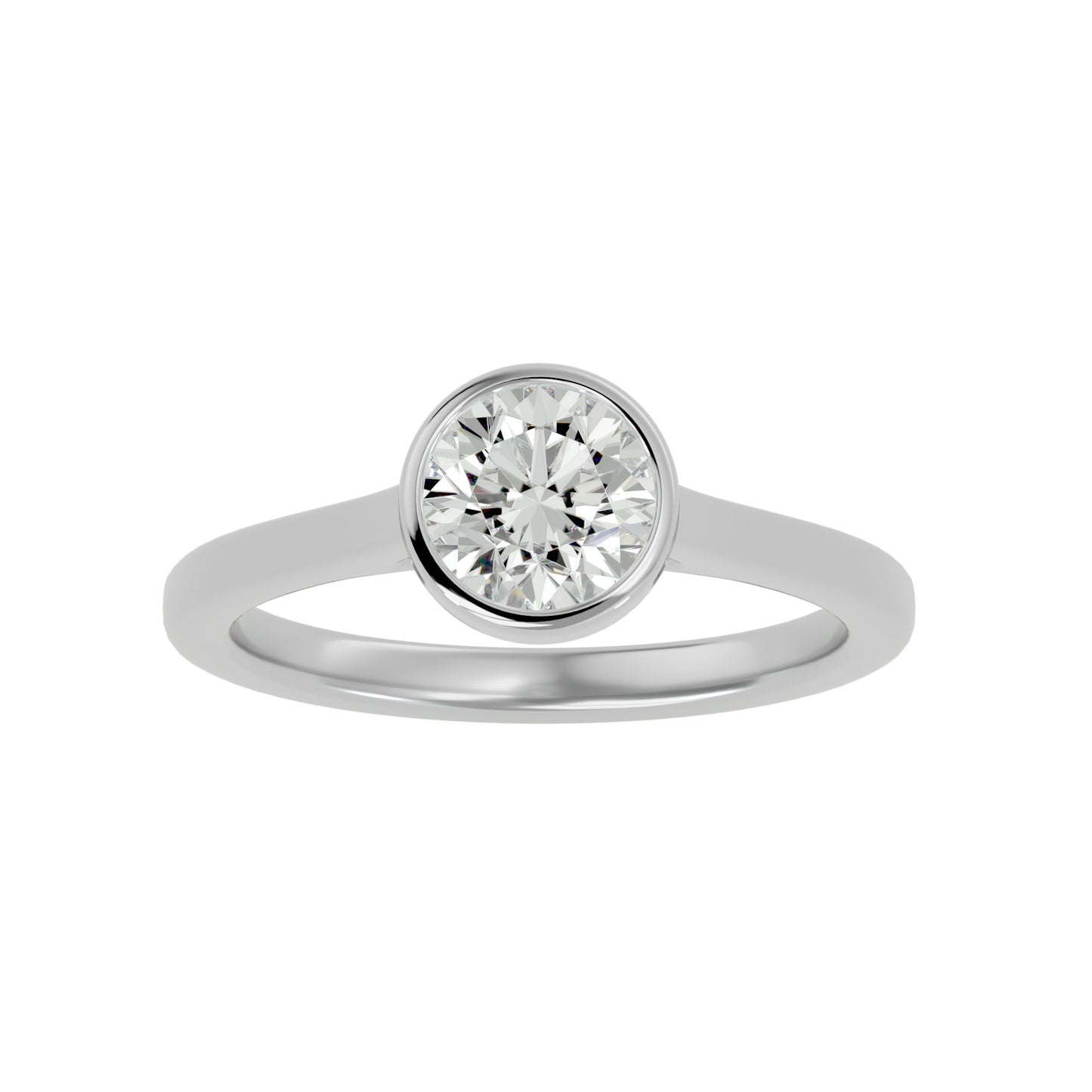 Samira bezel diamond engagement ring