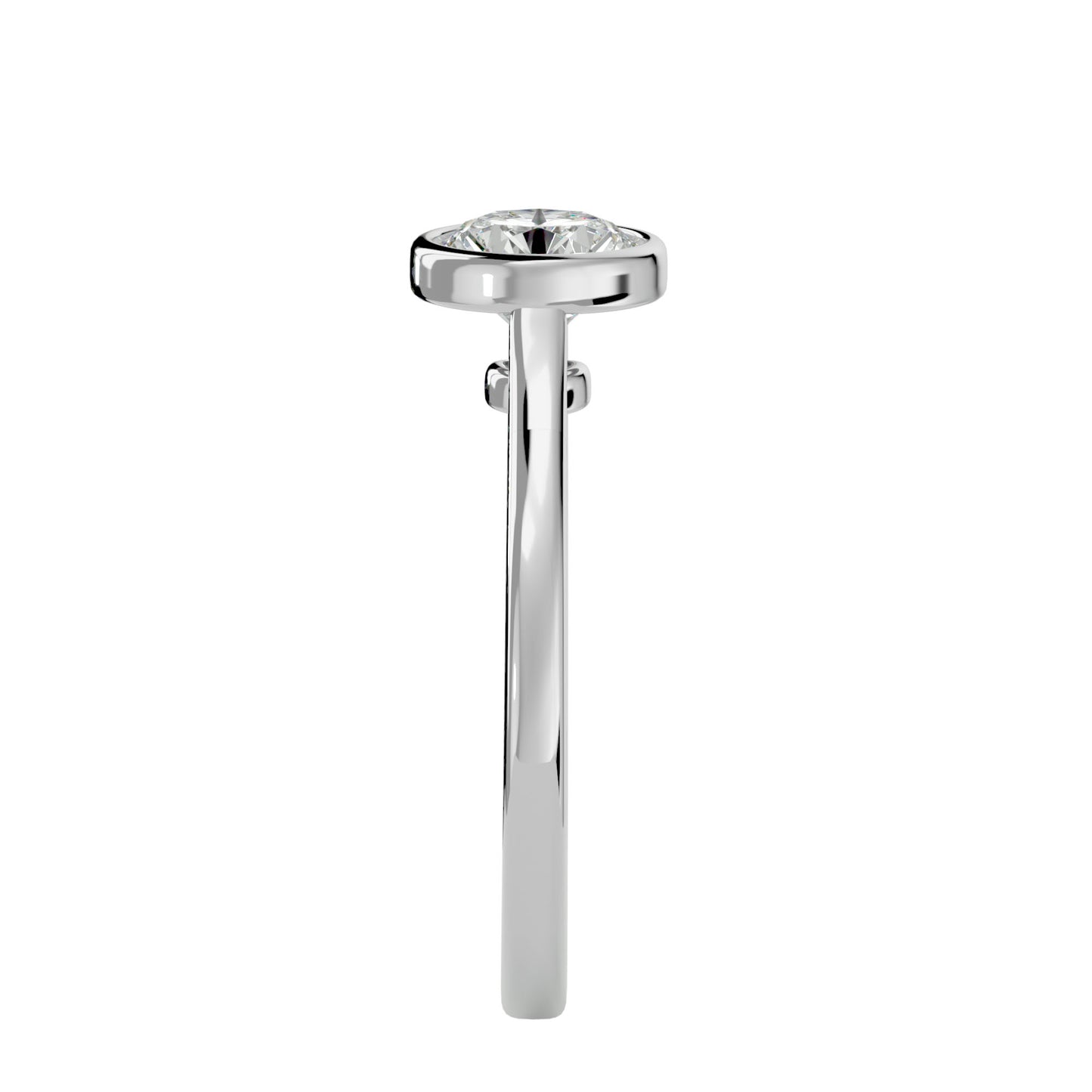 Samira bezel diamond engagement ring