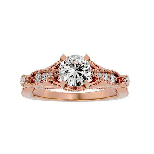 Cora vintage diamond engagement ring