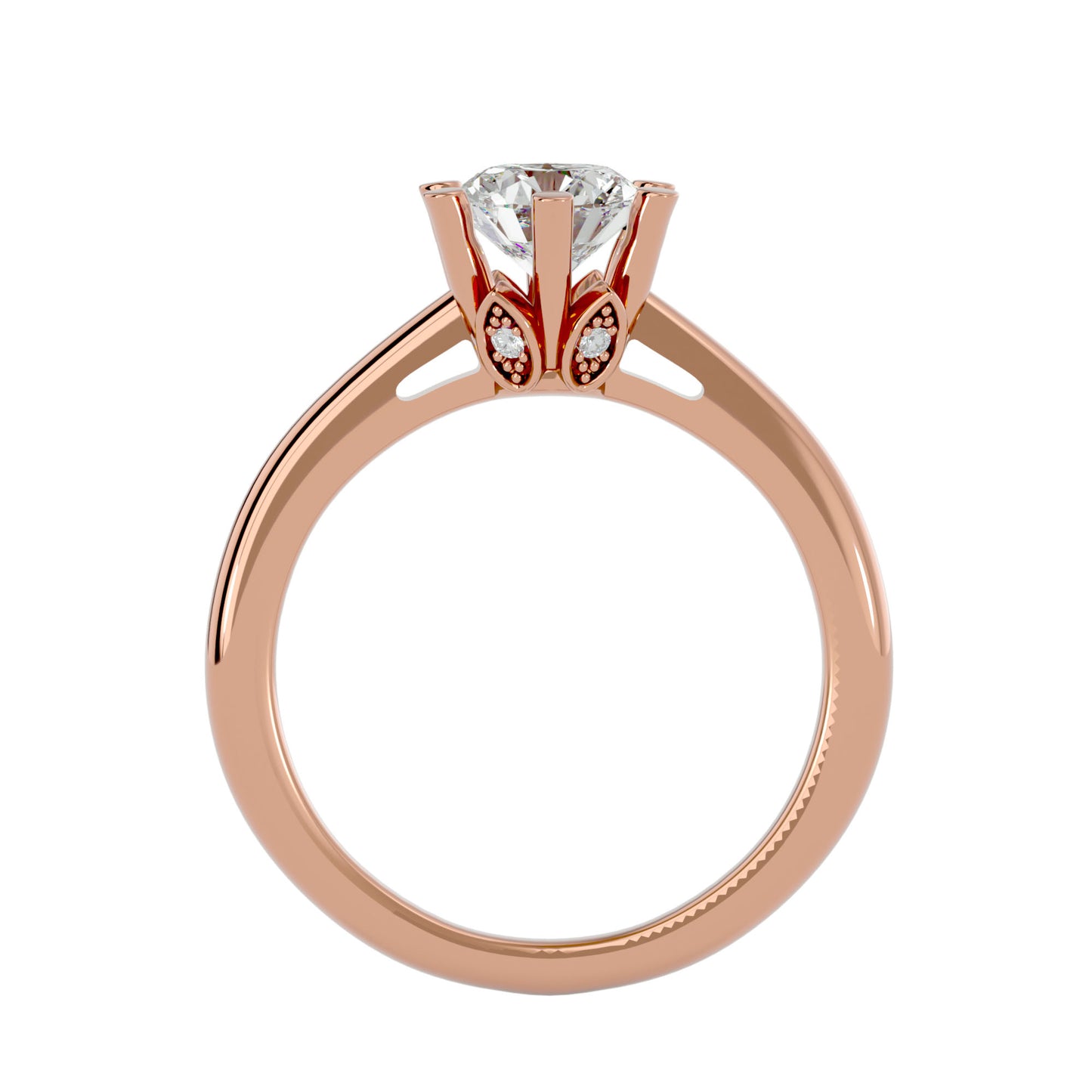 Kaia six prong diamond engagement ring