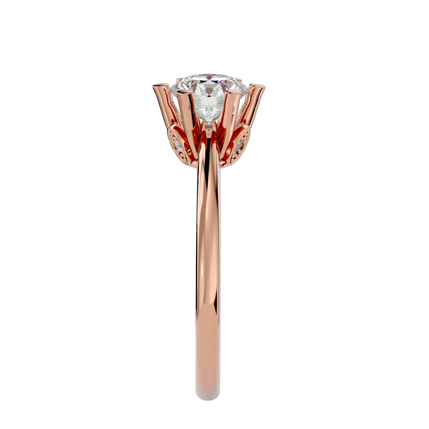 Kaia six prong diamond engagement ring