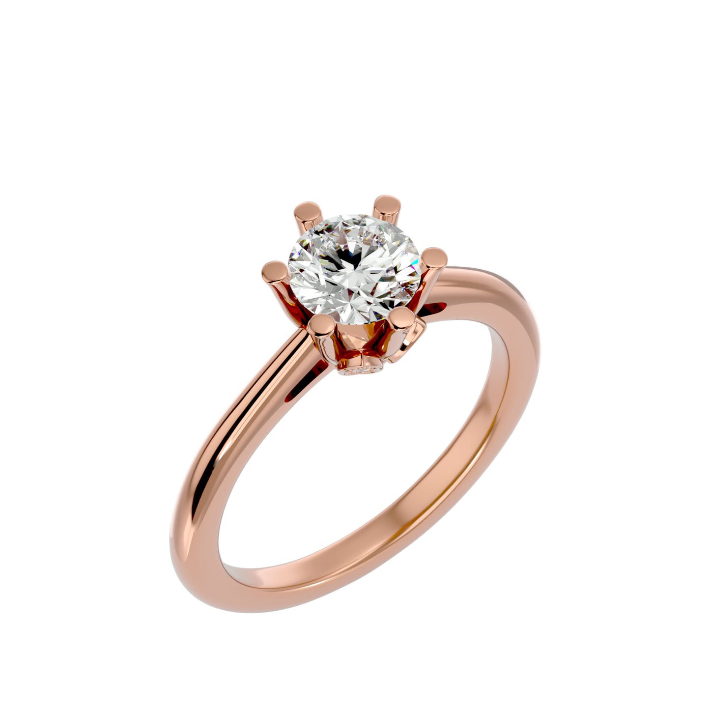 Kaia six prong diamond engagement ring