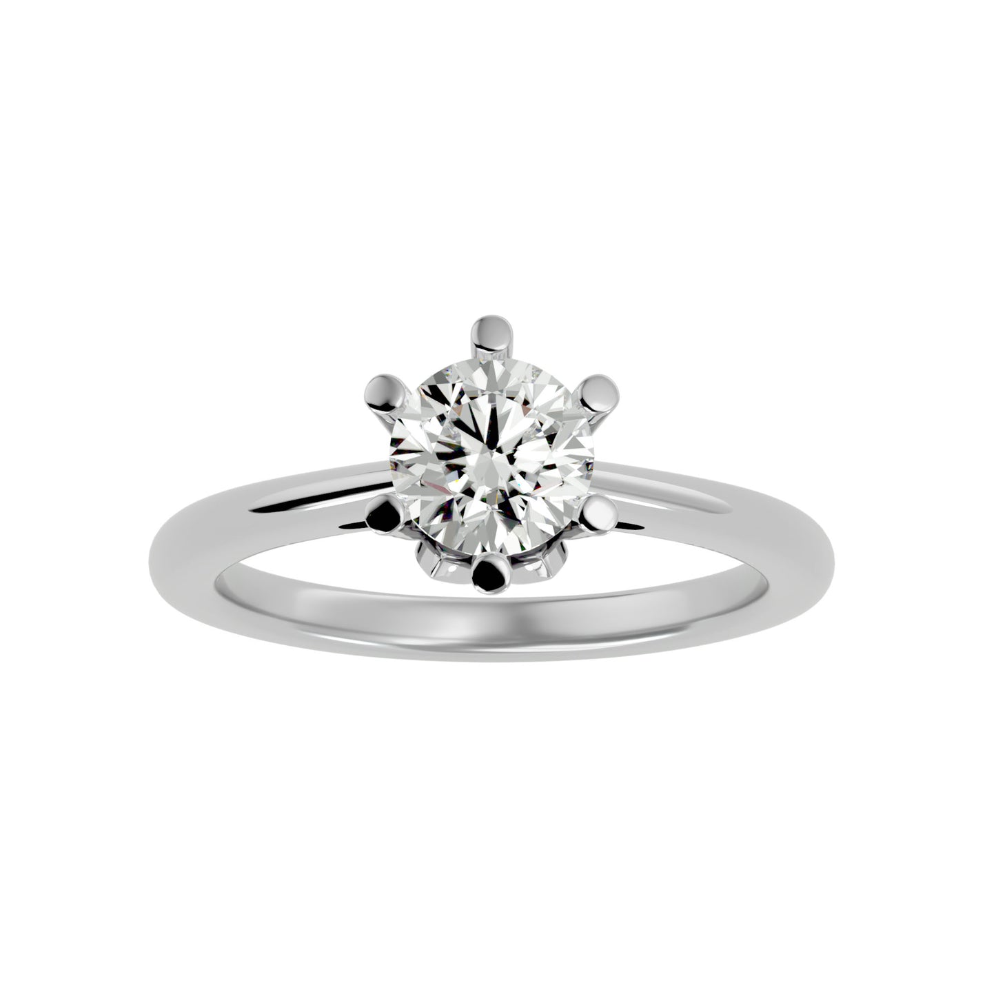 Kaia six prong diamond engagement ring