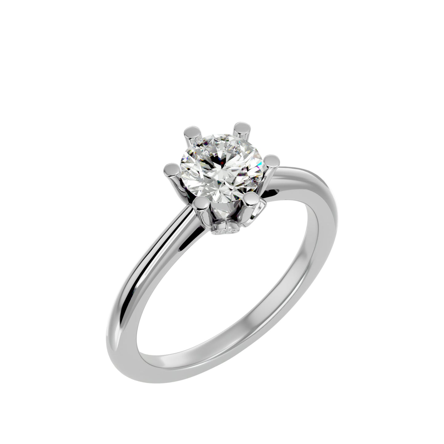 Kaia six prong diamond engagement ring