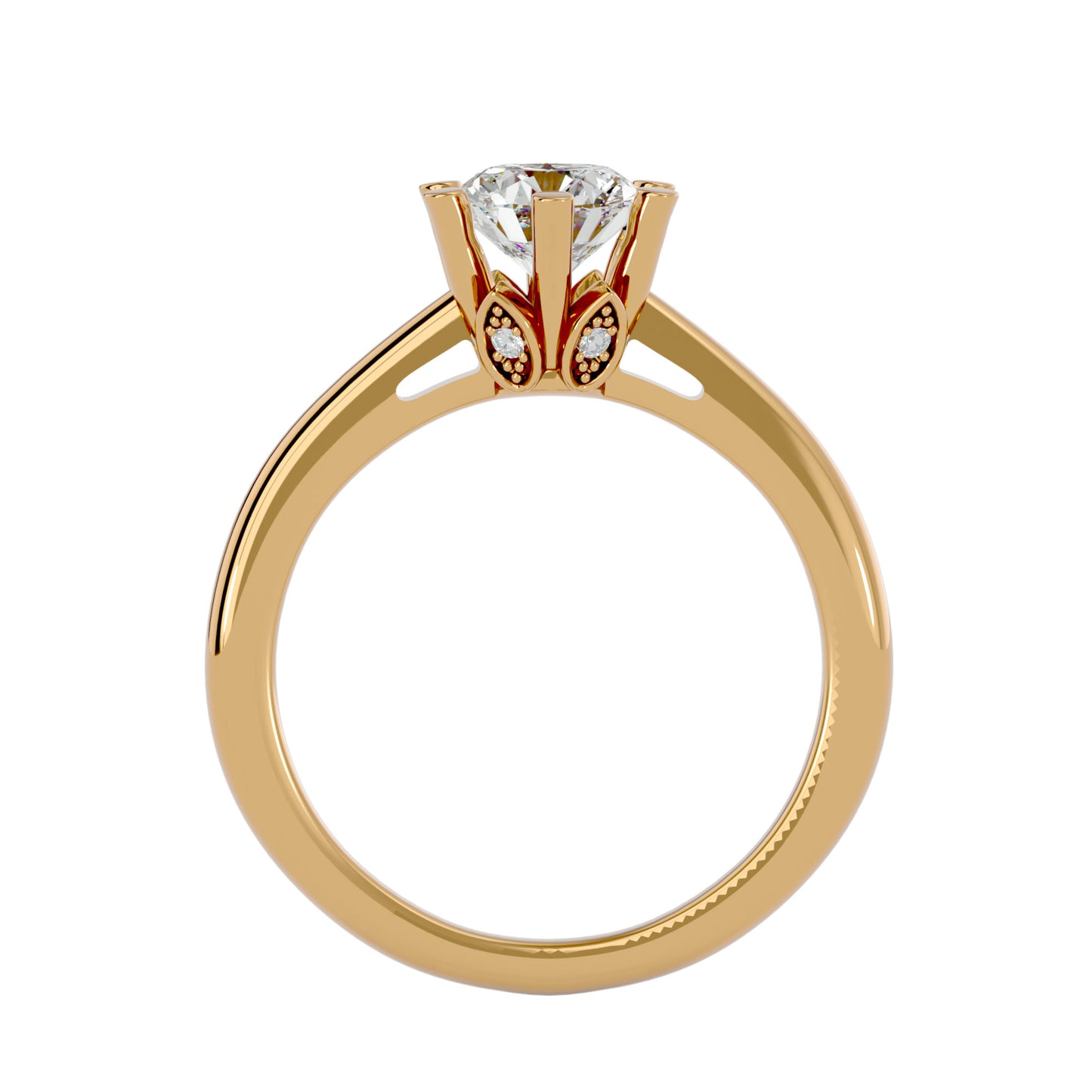 Kaia six prong diamond engagement ring