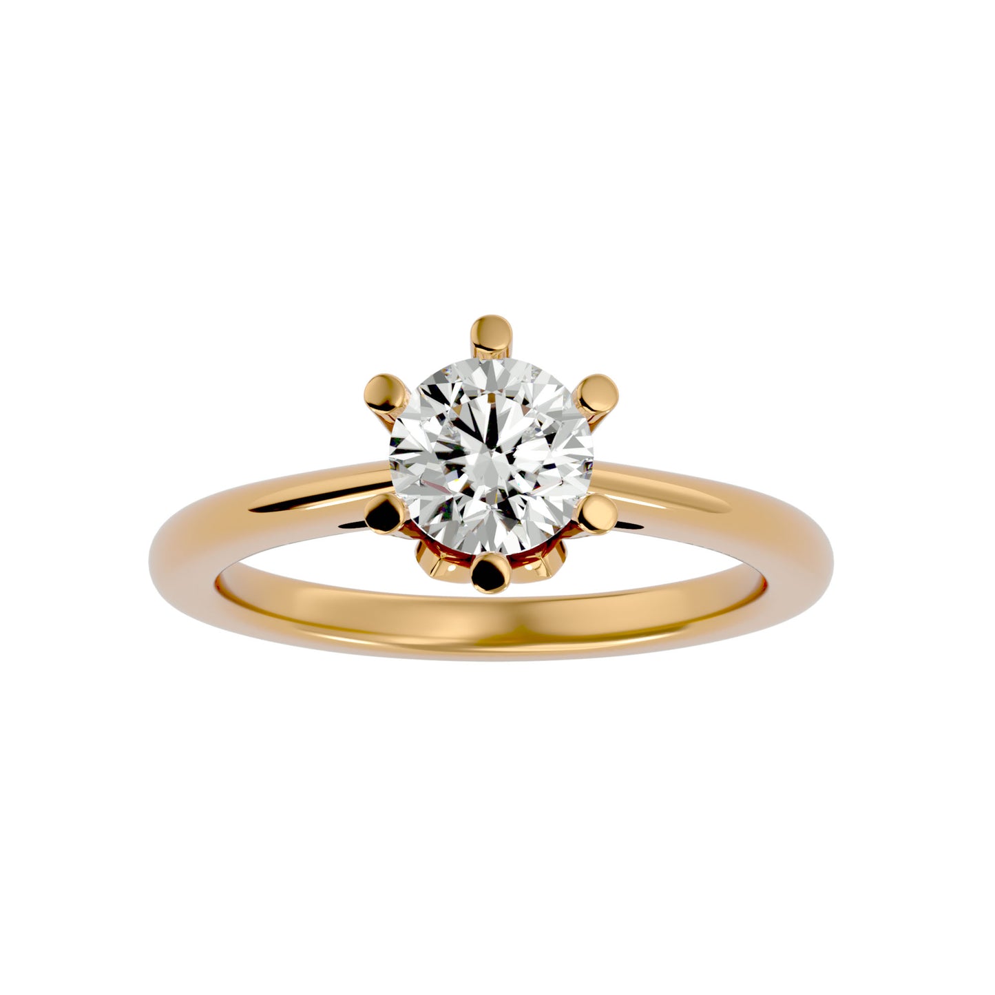 Kaia six prong diamond engagement ring