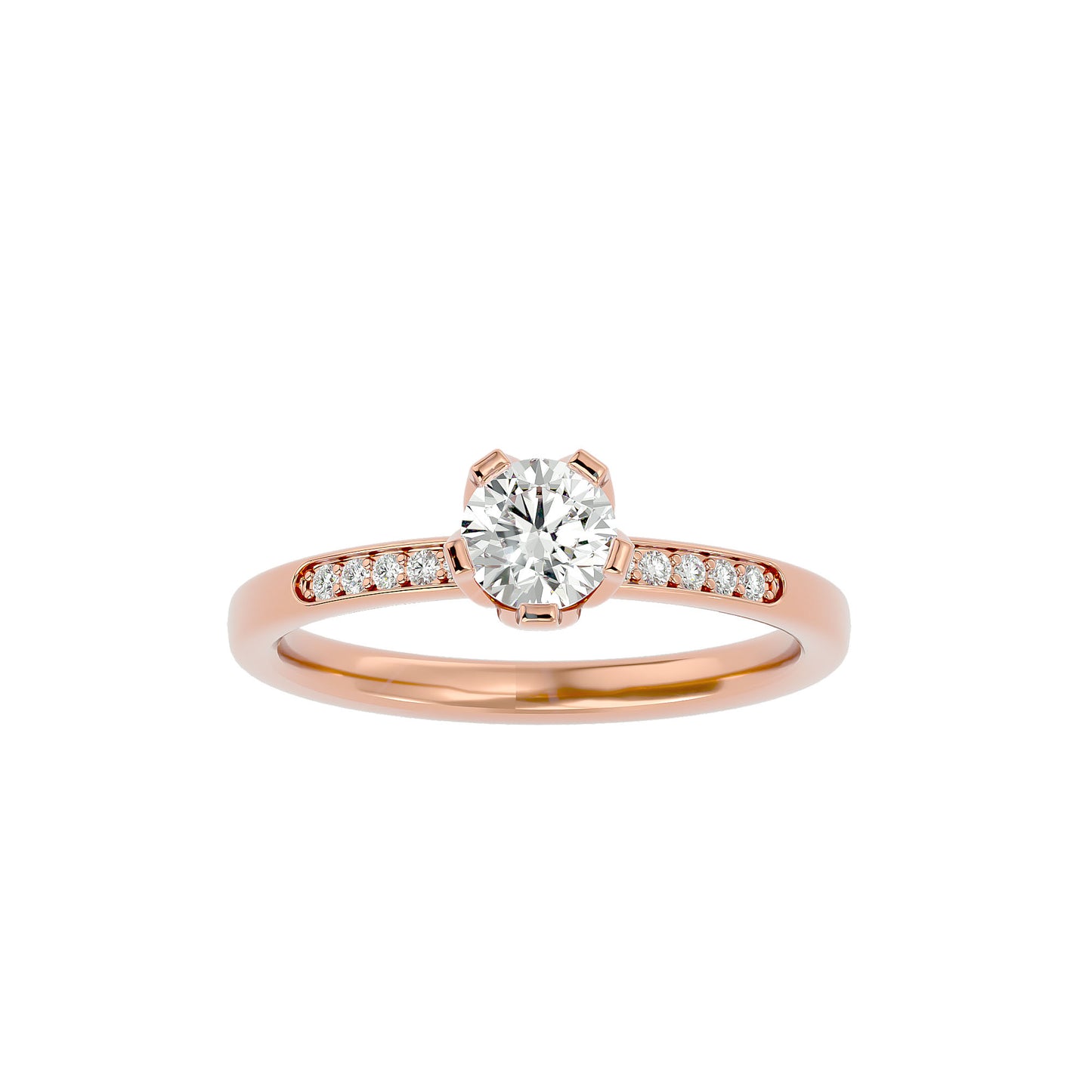 Calyx diamond engagement ring