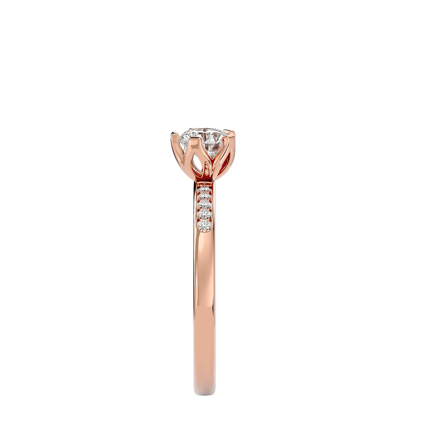 Calyx diamond engagement ring