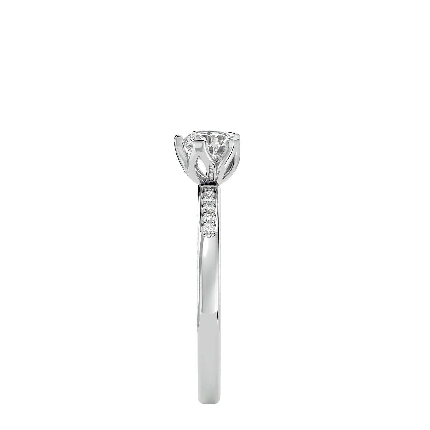 Calyx diamond engagement ring