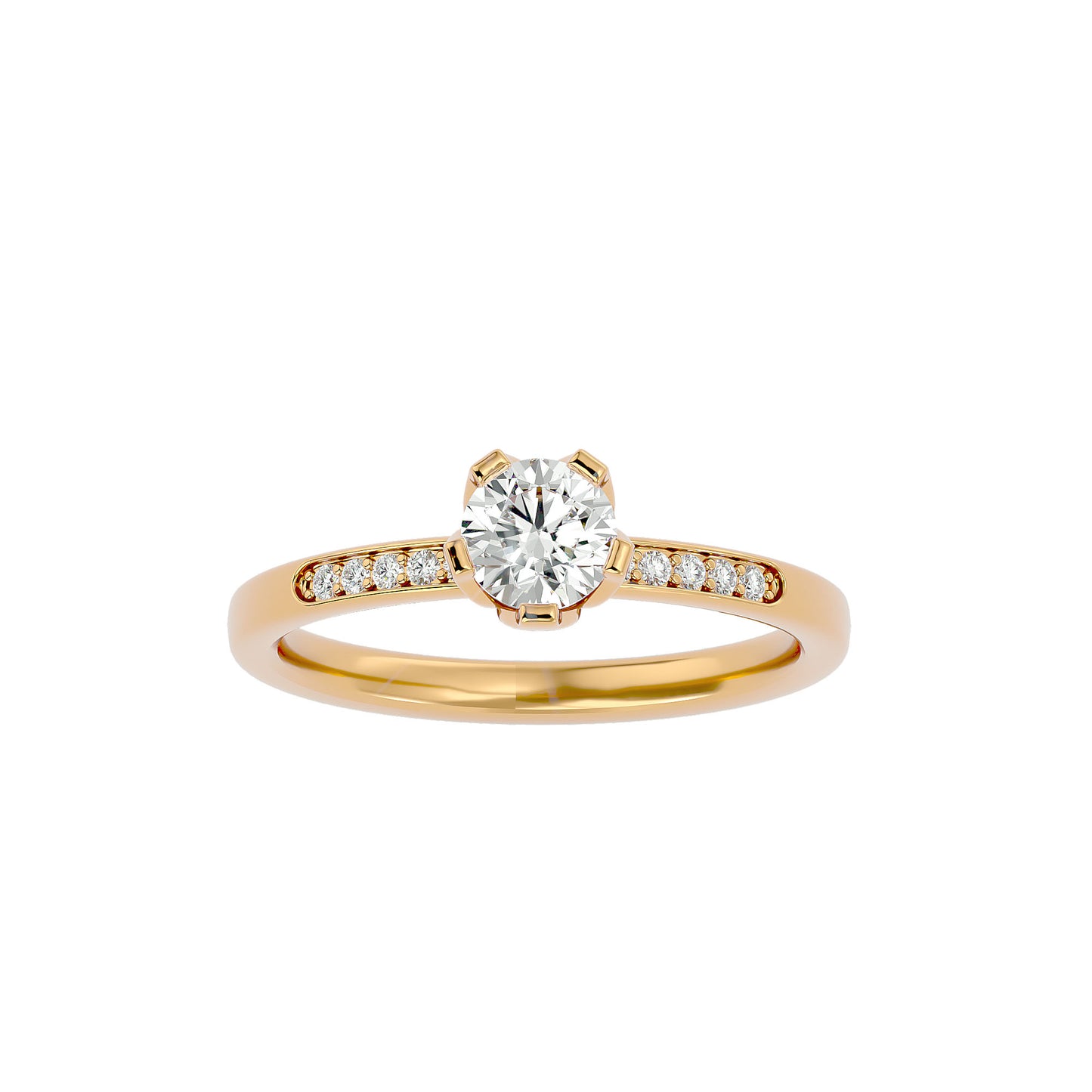 Calyx diamond engagement ring