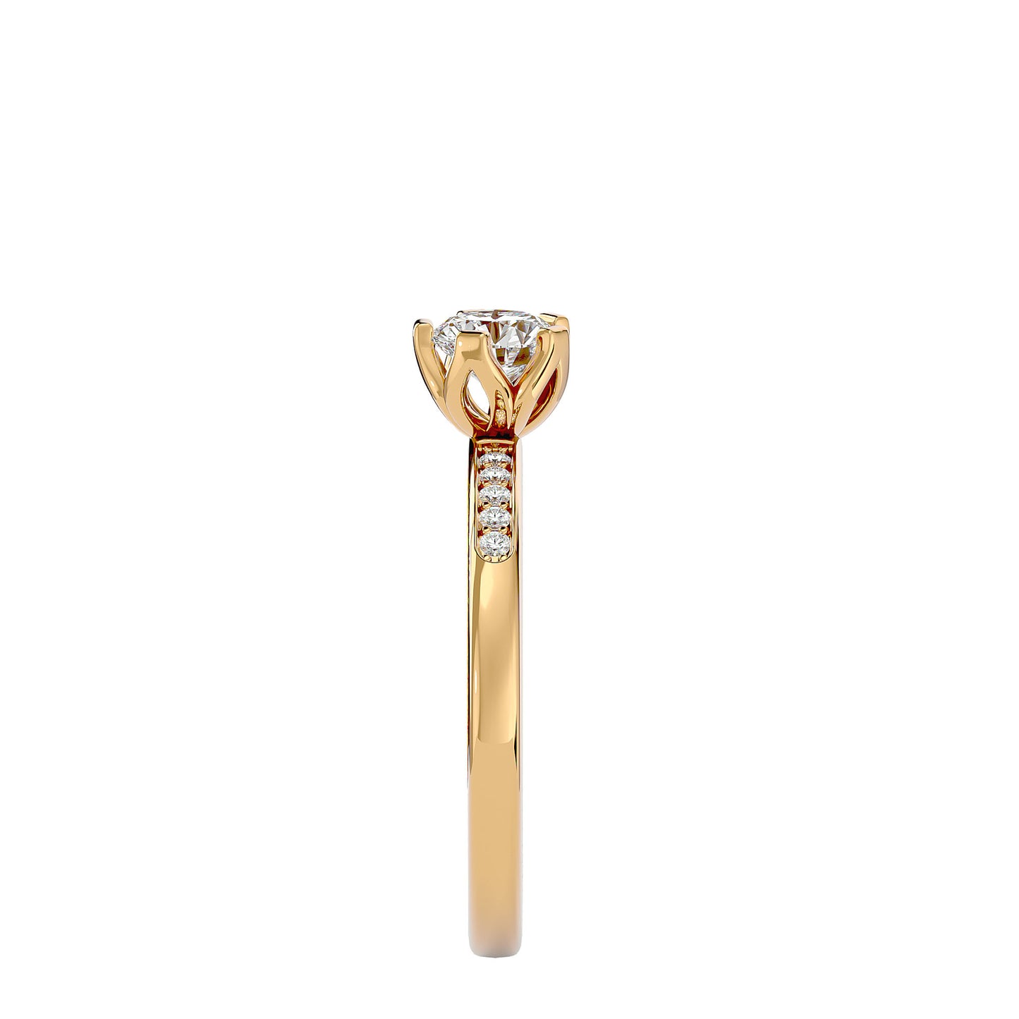 Calyx diamond engagement ring